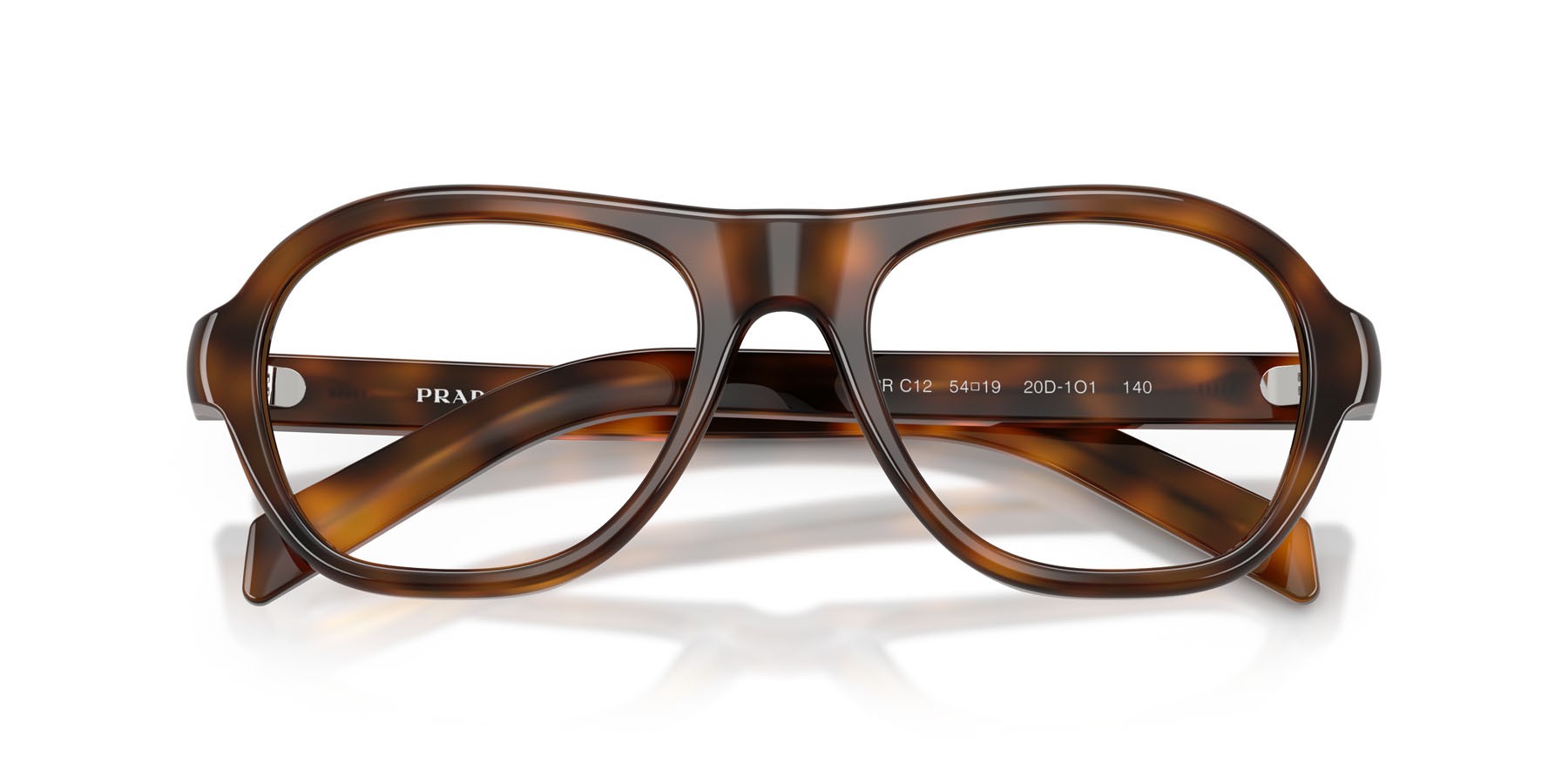 Occhiali da vista Prada PR C12V (20D1O1) colore juniper tartarugato forma quadrato lenti lente demo