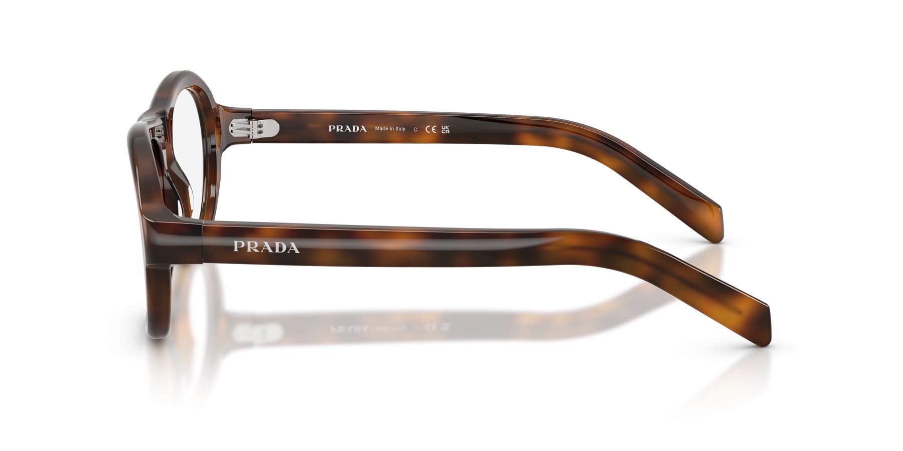 Occhiali da vista Prada PR C12V (20D1O1) colore juniper tartarugato forma quadrato lenti lente demo