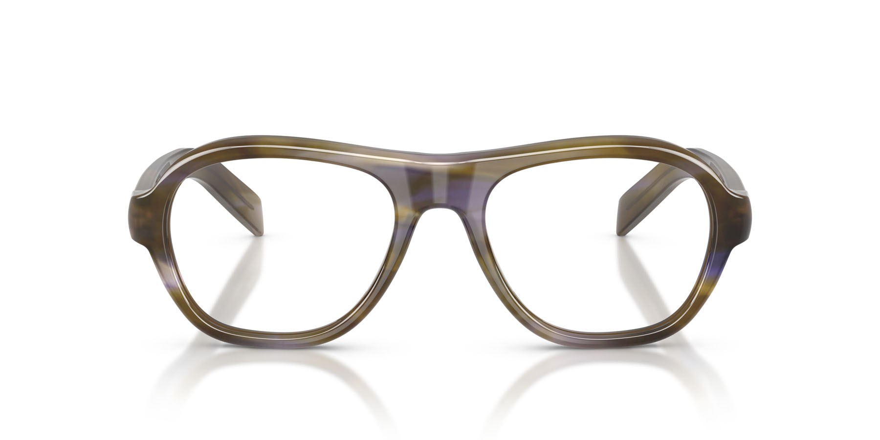 Eyeglasses Prada PR C12V (23G1O1) color lagoon striato shape square lenses lente demo