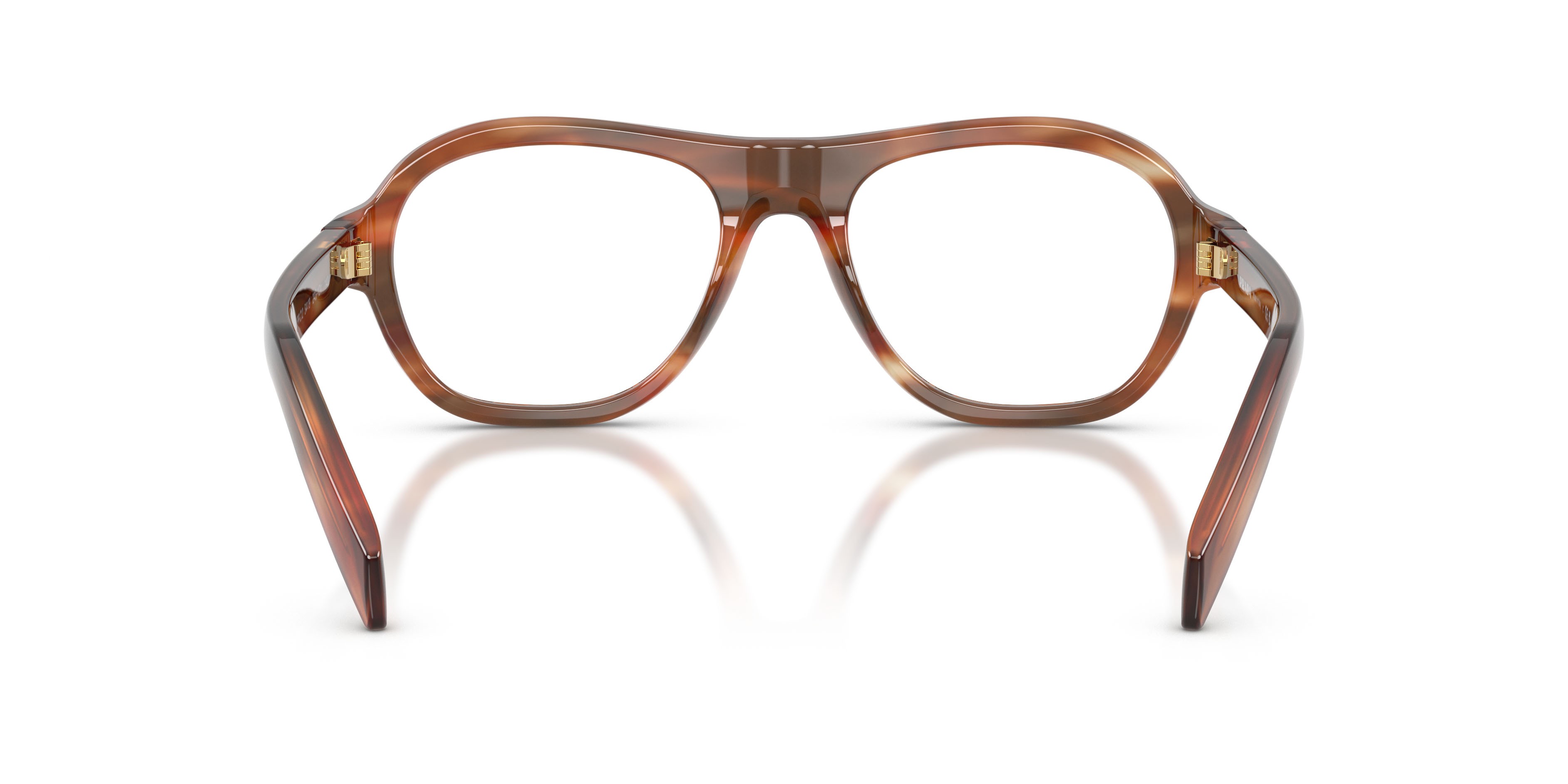 Eyeglasses Prada PR C12V (24G1O1) color quercia a righe shape square lenses lente demo