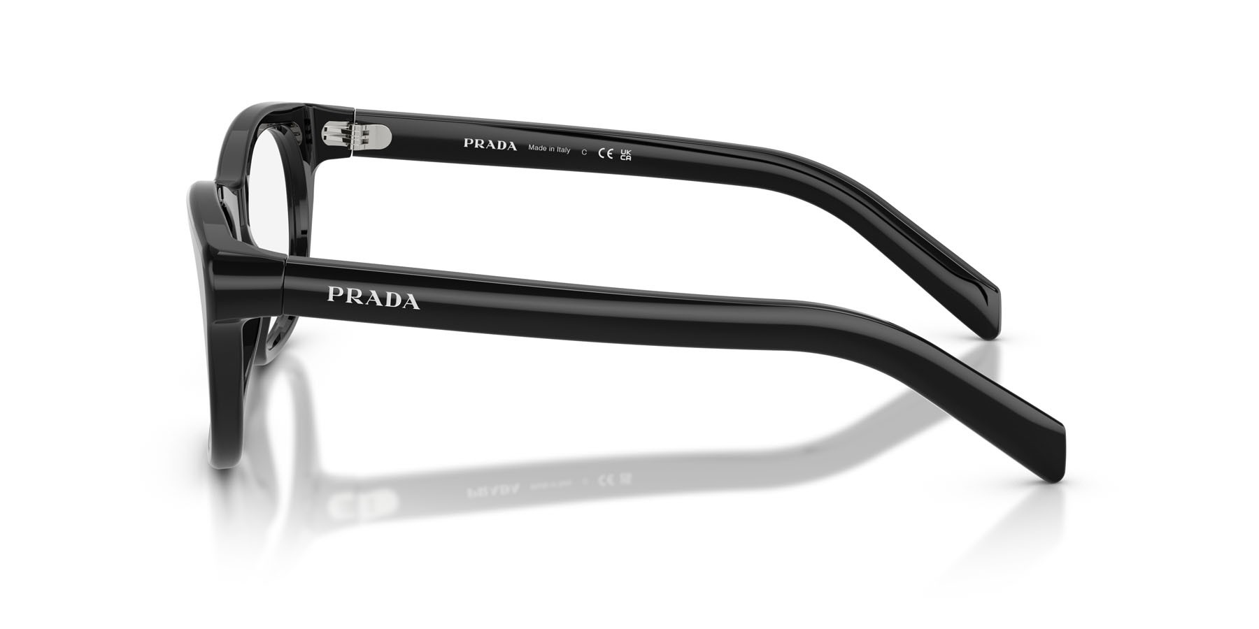 Eyeglasses Prada PR C13V (16K1O1) color nero shape square lenses lente demo