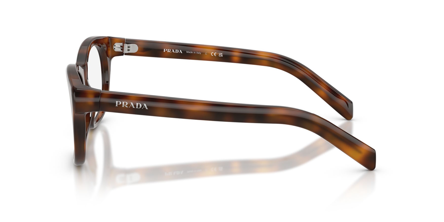 Eyeglasses Prada PR C13V (20D1O1) color juniper tartarugato shape square lenses lente demo