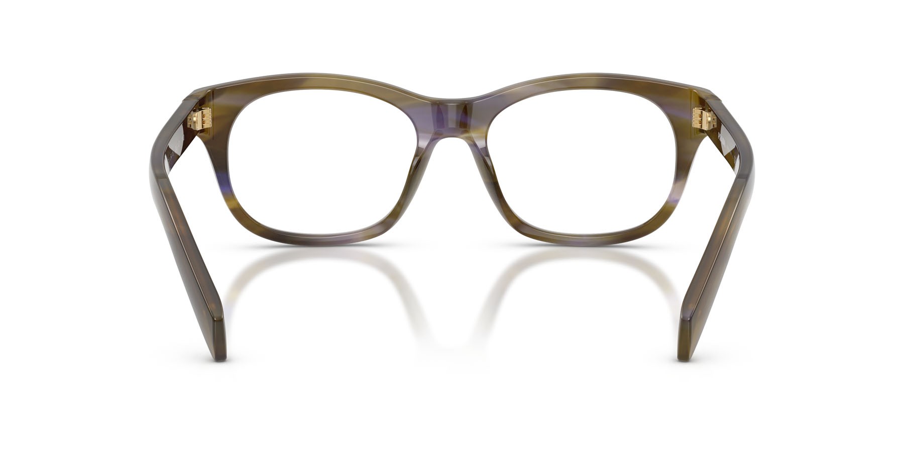 Eyeglasses Prada PR C13V (23G1O1) color lagoon striato shape square lenses lente demo
