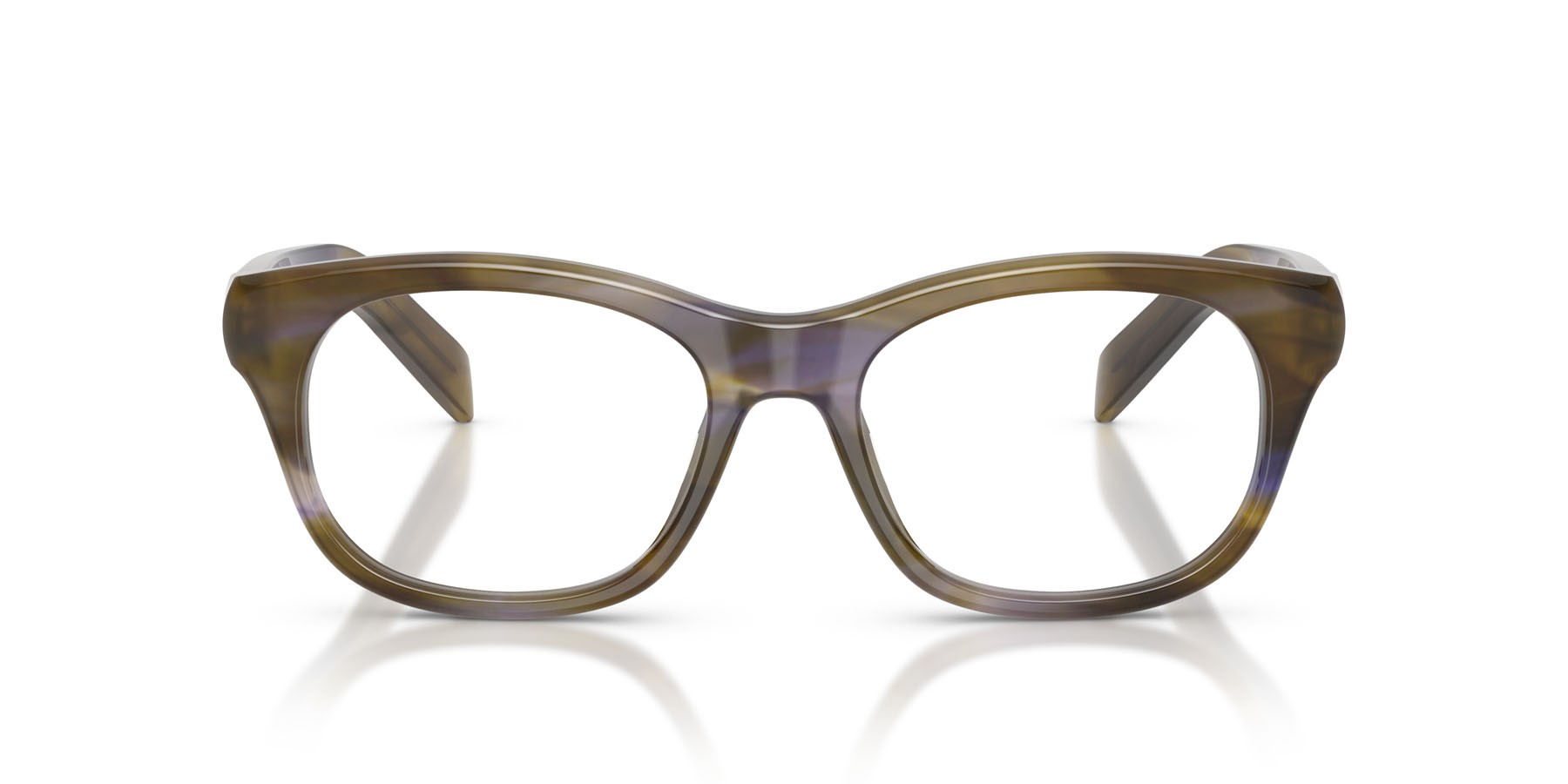 Eyeglasses Prada PR C13V (23G1O1) color lagoon striato shape square lenses lente demo