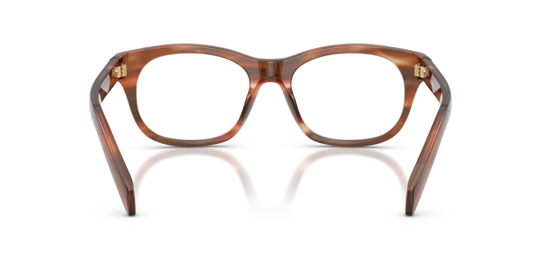 Eyeglasses Prada PR C13V (24G1O1) color quercia a righe shape square lenses lente demo