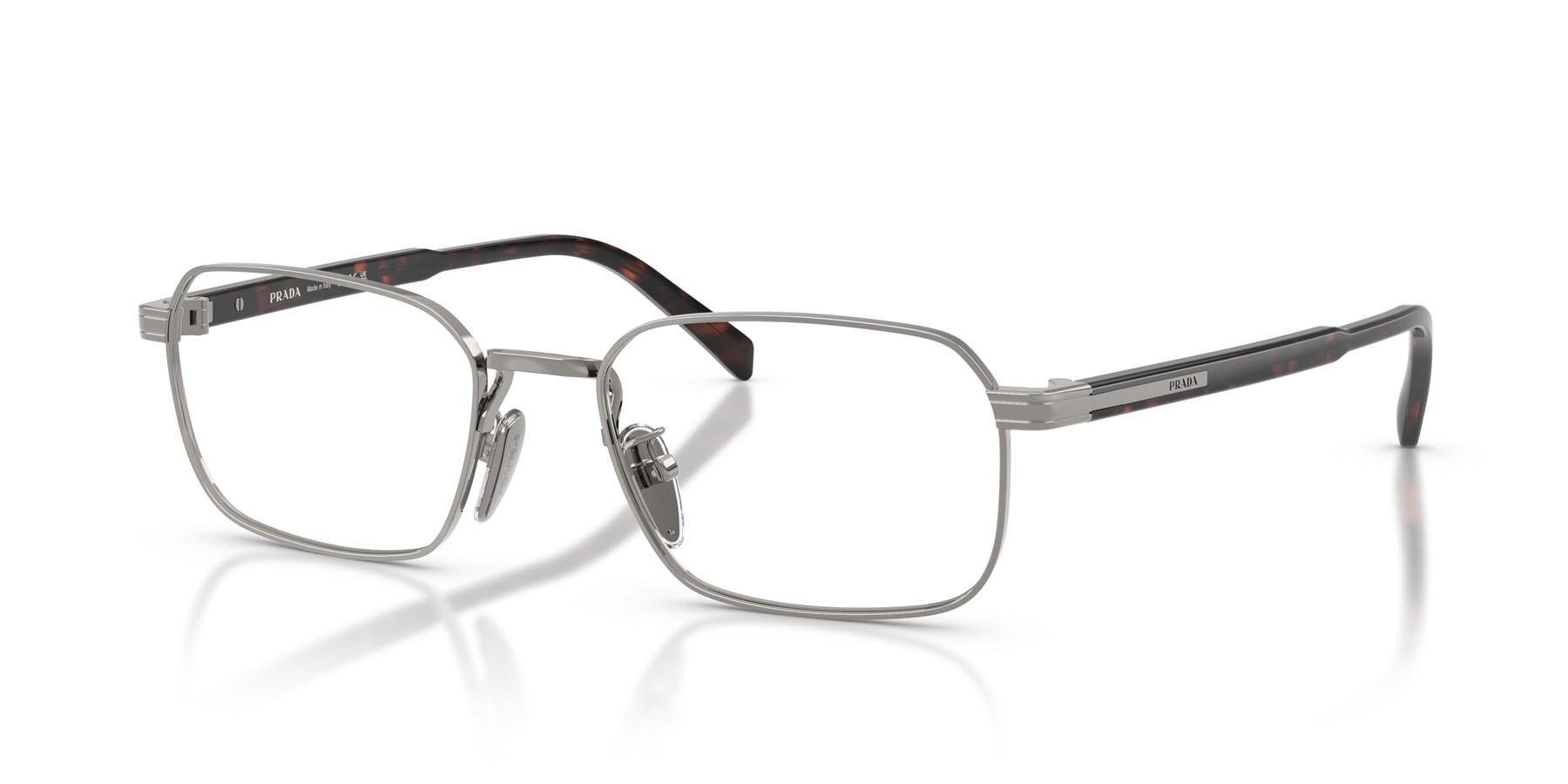 Eyeglasses Prada PR C50VD (5AV1O1) color gunmetal shape square lenses lente demo