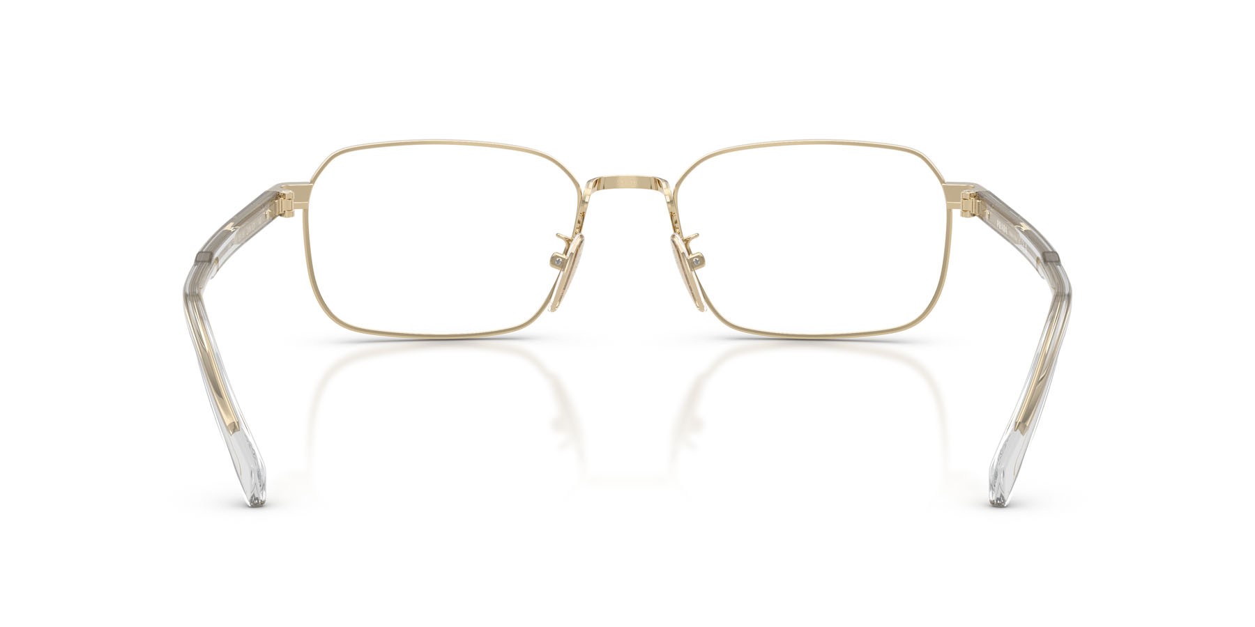 Occhiali da vista Prada PR C50VD (ZVN1O1) colore oro pallido forma quadrato lenti lente demo