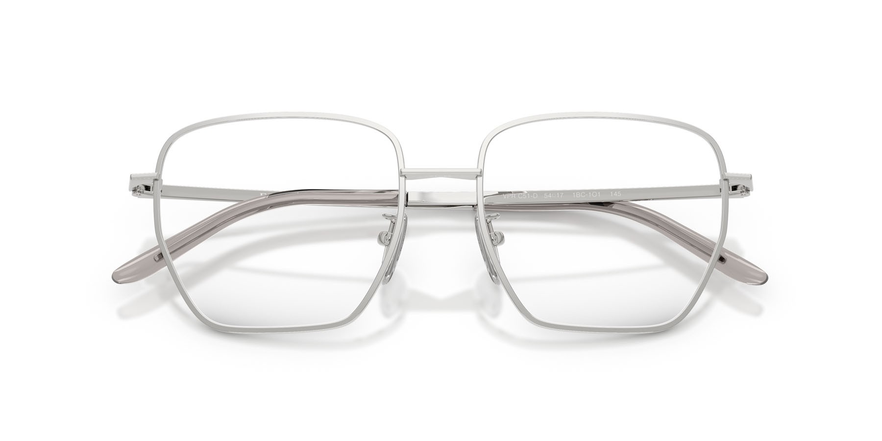 Eyeglasses Prada PR C51VD (1BC1O1) color argento shape square lenses lente demo
