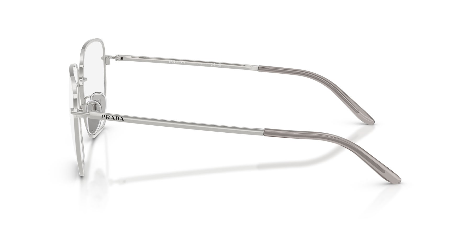 Eyeglasses Prada PR C51VD (1BC1O1) color argento shape square lenses lente demo