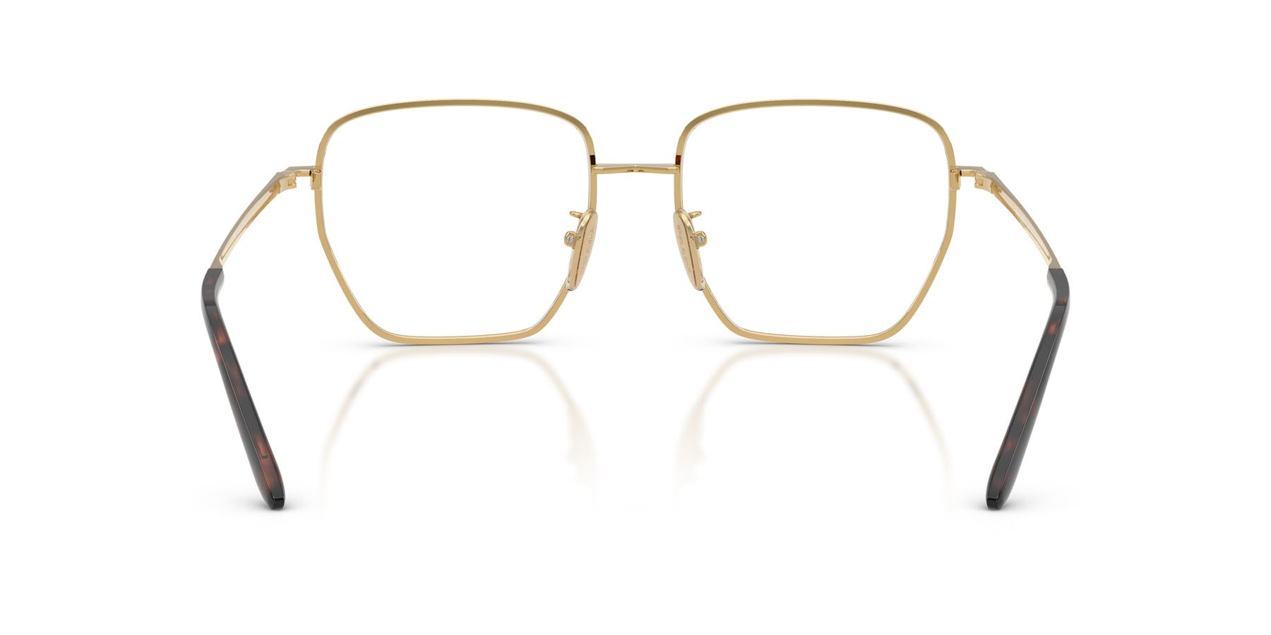Eyeglasses Prada PR C51VD (5AK1O1) color oro shape square lenses lente demo