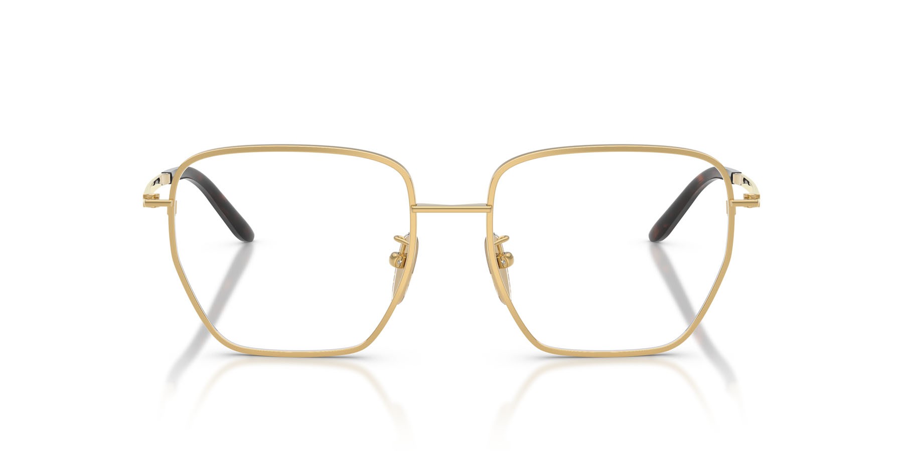 Eyeglasses Prada PR C51VD (5AK1O1) color oro shape square lenses lente demo