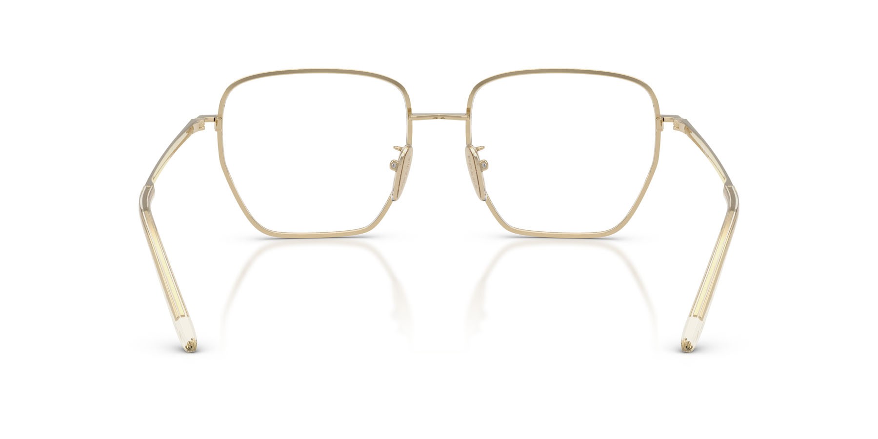 Eyeglasses Prada PR C51VD (ZVN1O1) color oro pallido shape square lenses lente demo