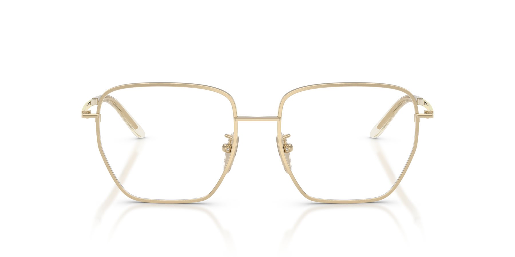Eyeglasses Prada PR C51VD (ZVN1O1) color oro pallido shape square lenses lente demo