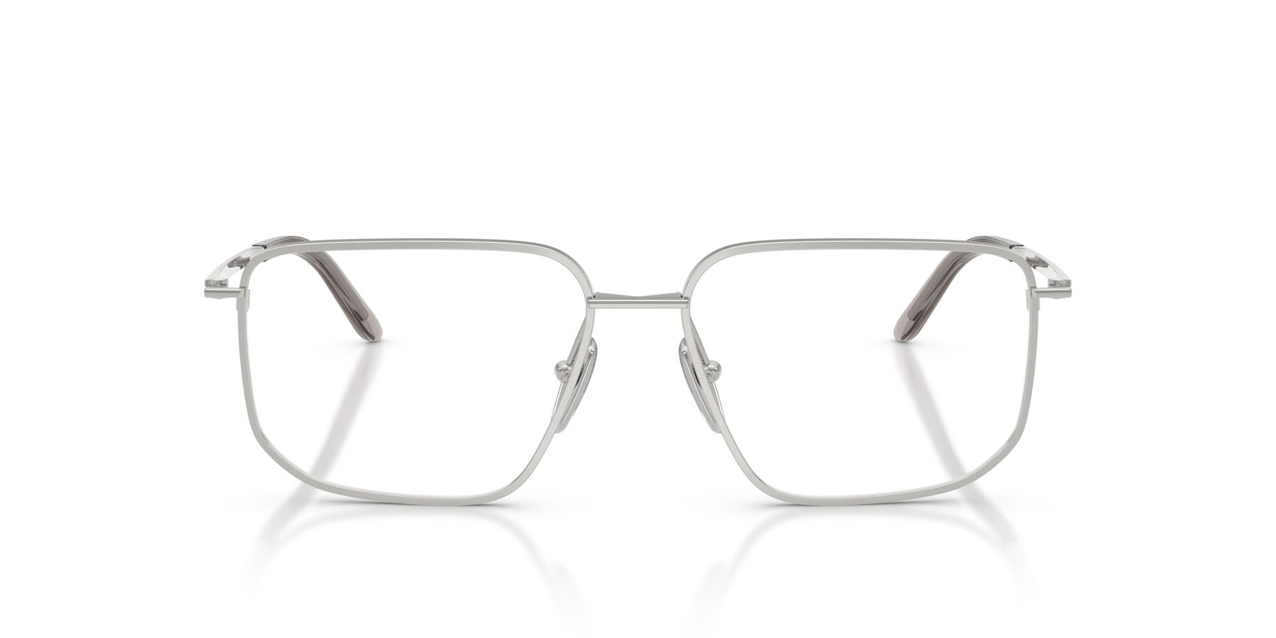 Eyeglasses Prada PR C52V (1BC1O1) color argento shape rectangle lenses lente demo