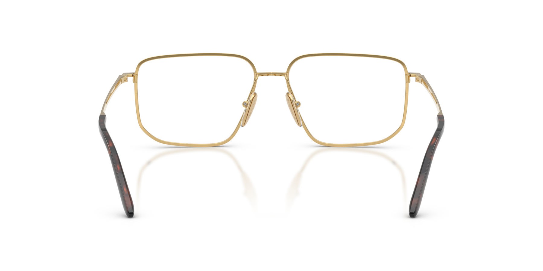 Eyeglasses Prada PR C52V (5AK1O1) color oro shape rectangle lenses lente demo