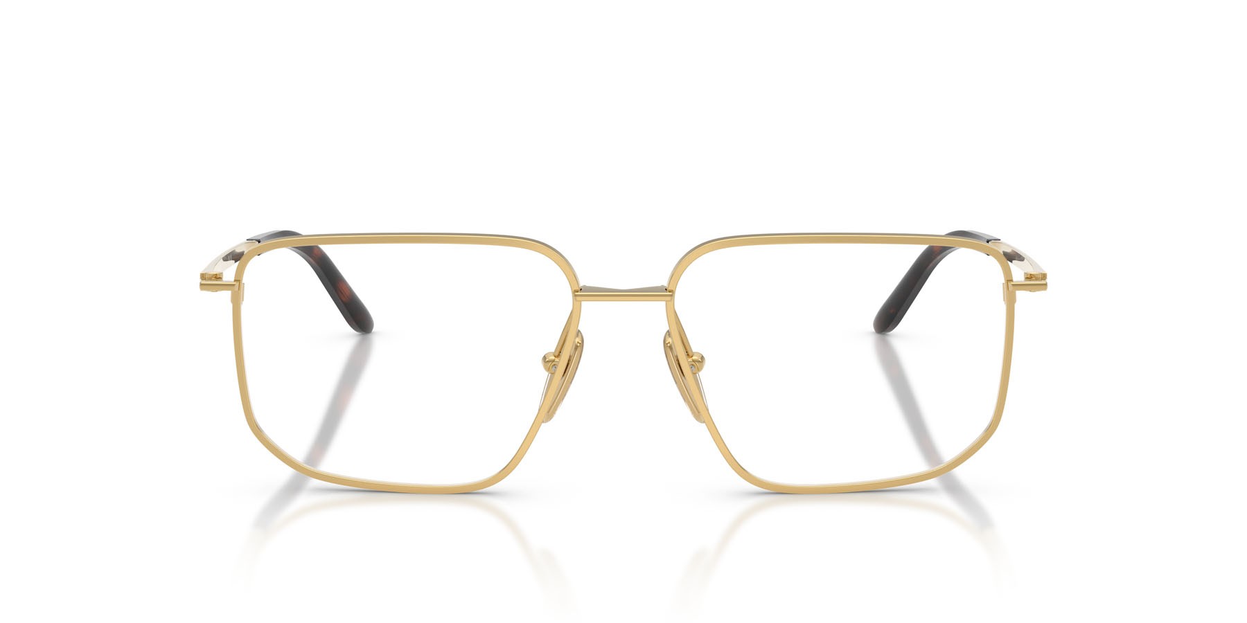 Eyeglasses Prada PR C52V (5AK1O1) color oro shape rectangle lenses lente demo