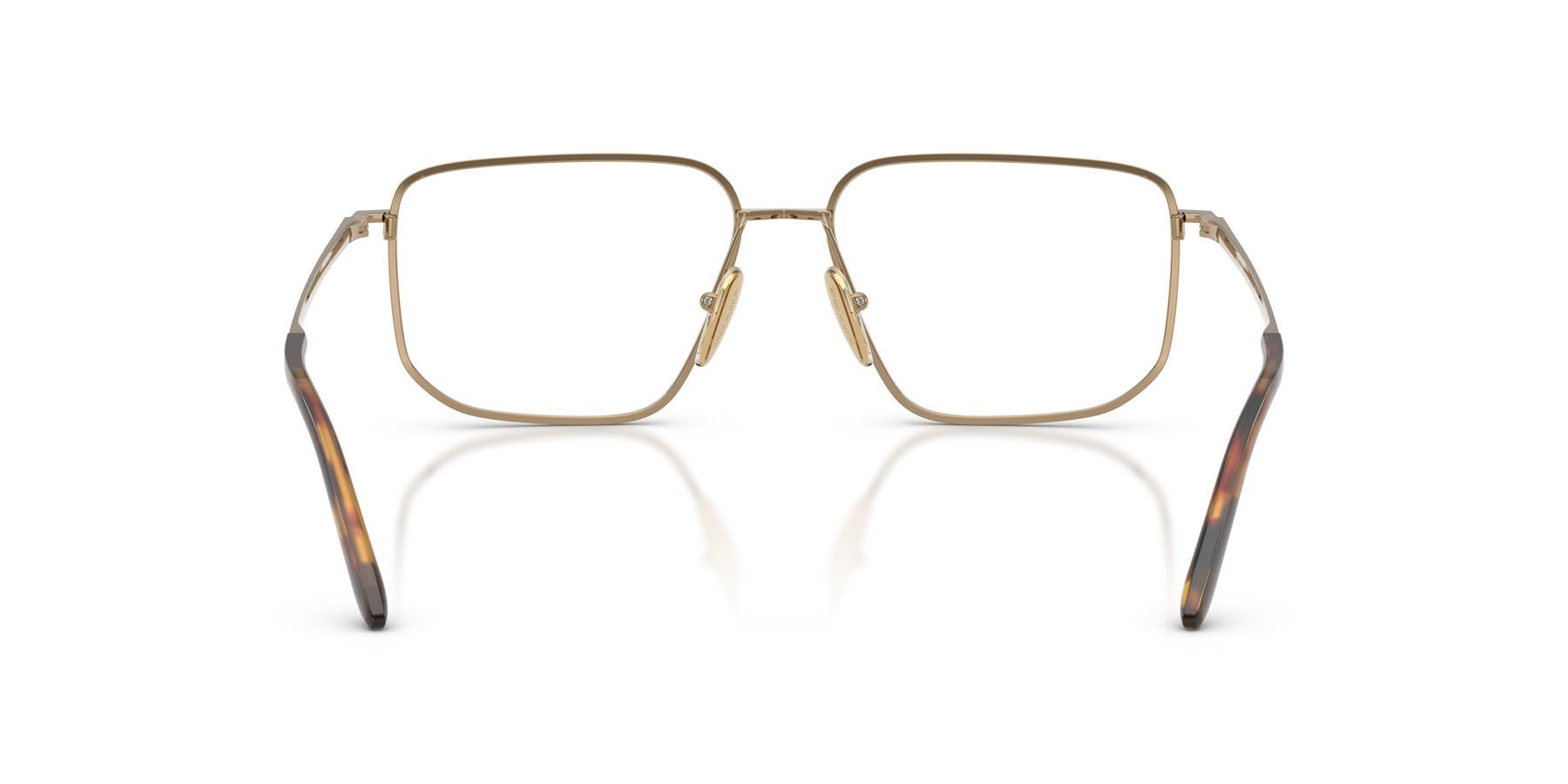 Eyeglasses Prada PR C52V (7OE1O1) color ottone shape rectangle lenses lente demo