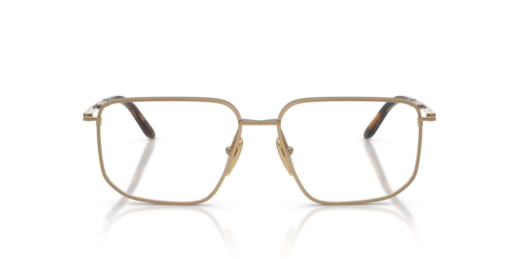 Eyeglasses Prada PR C52V (7OE1O1) color ottone shape rectangle lenses lente demo