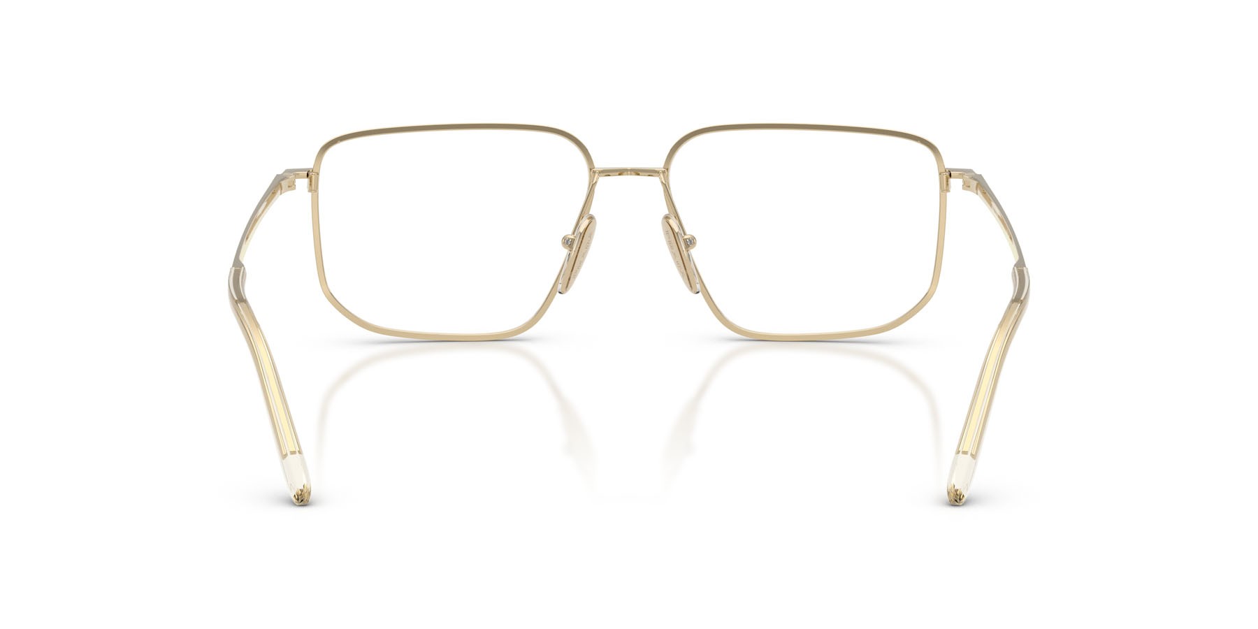 Eyeglasses Prada PR C52V (ZVN1O1) color oro pallido shape rectangle lenses lente demo