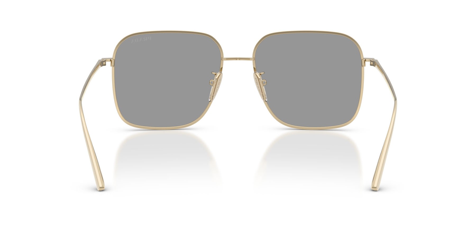 Sunglasses Prada PR C54SD (ZVN50Q) color oro pallido shape square lenses grigio