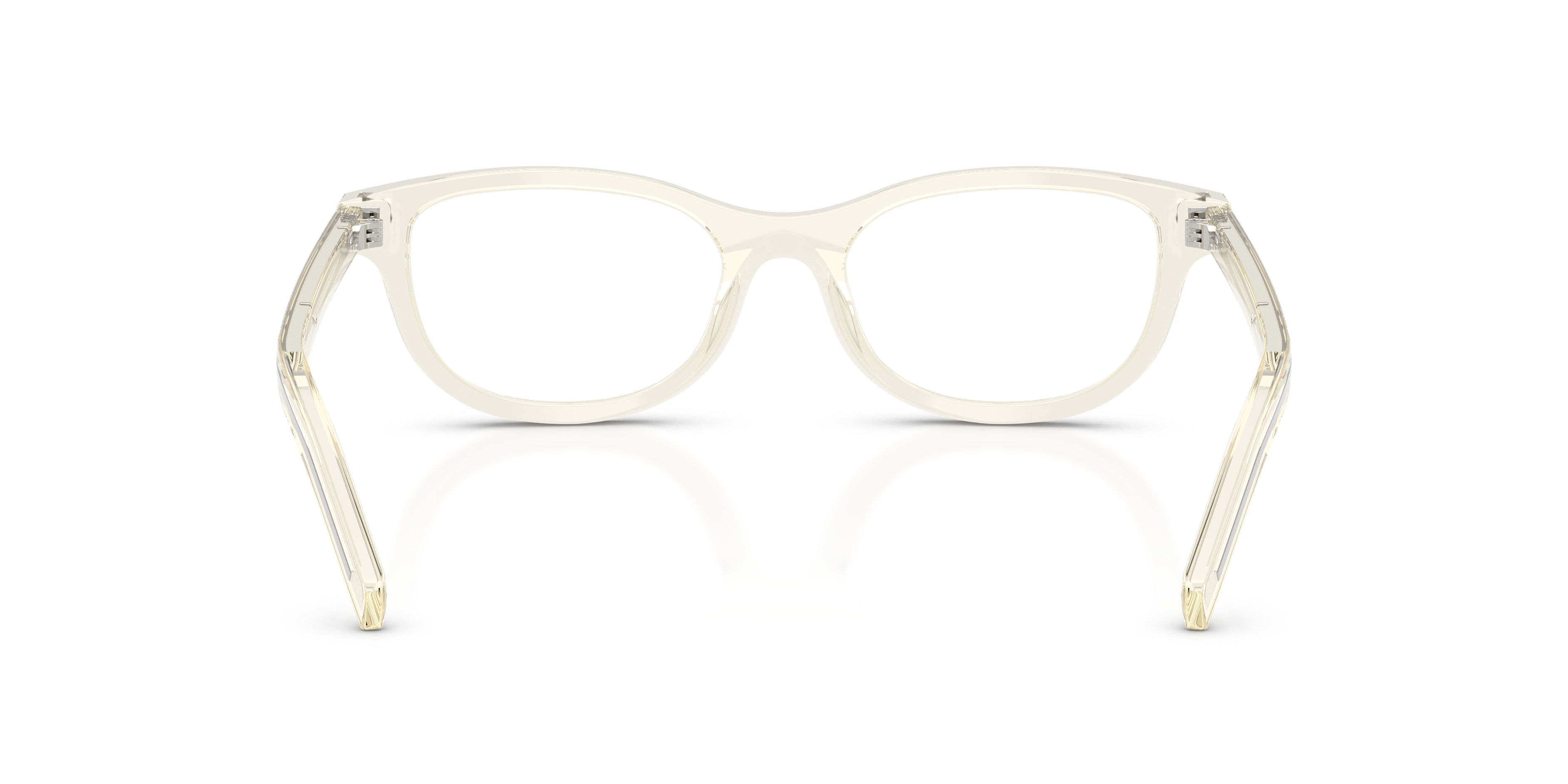 Eyeglasses Prada PR D01VU (12X1O1) color champagne trasparente shape oval lenses lente demo
