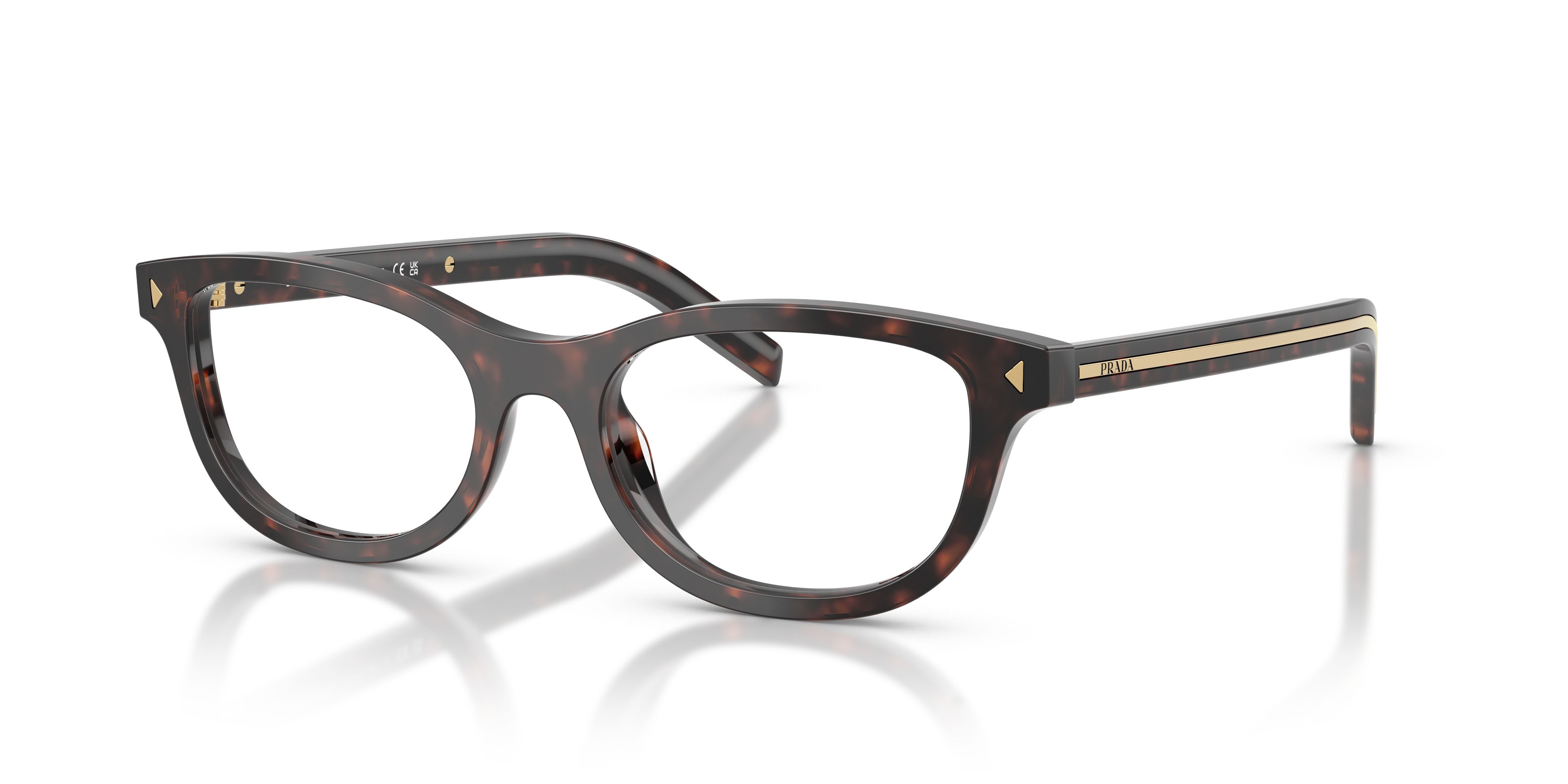 Eyeglasses Prada PR D01VU (17N1O1) color root havana shape oval lenses lente demo