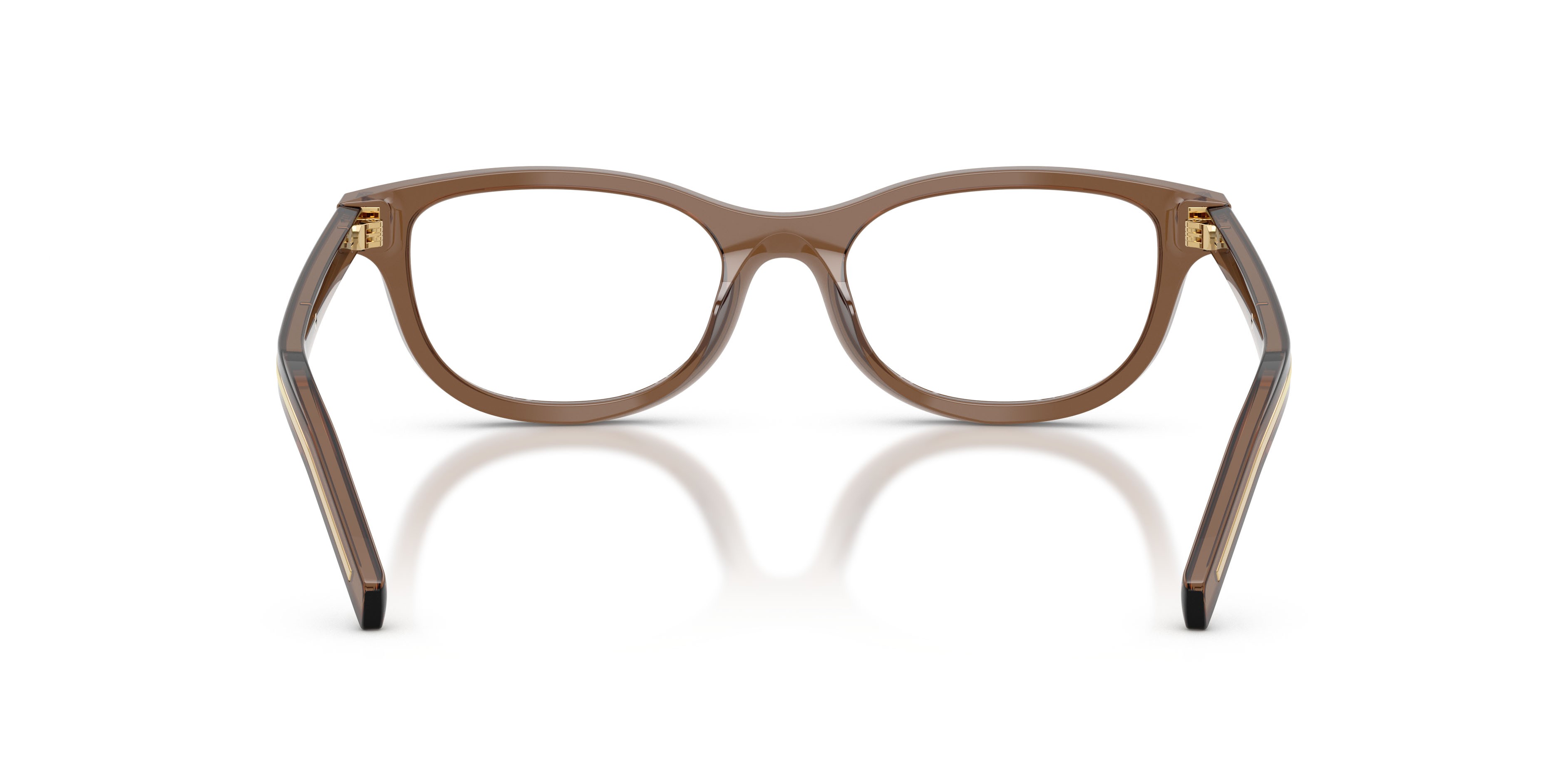 Eyeglasses Prada PR D01VU (28I1O1) color argilla trasparente shape oval lenses lente demo