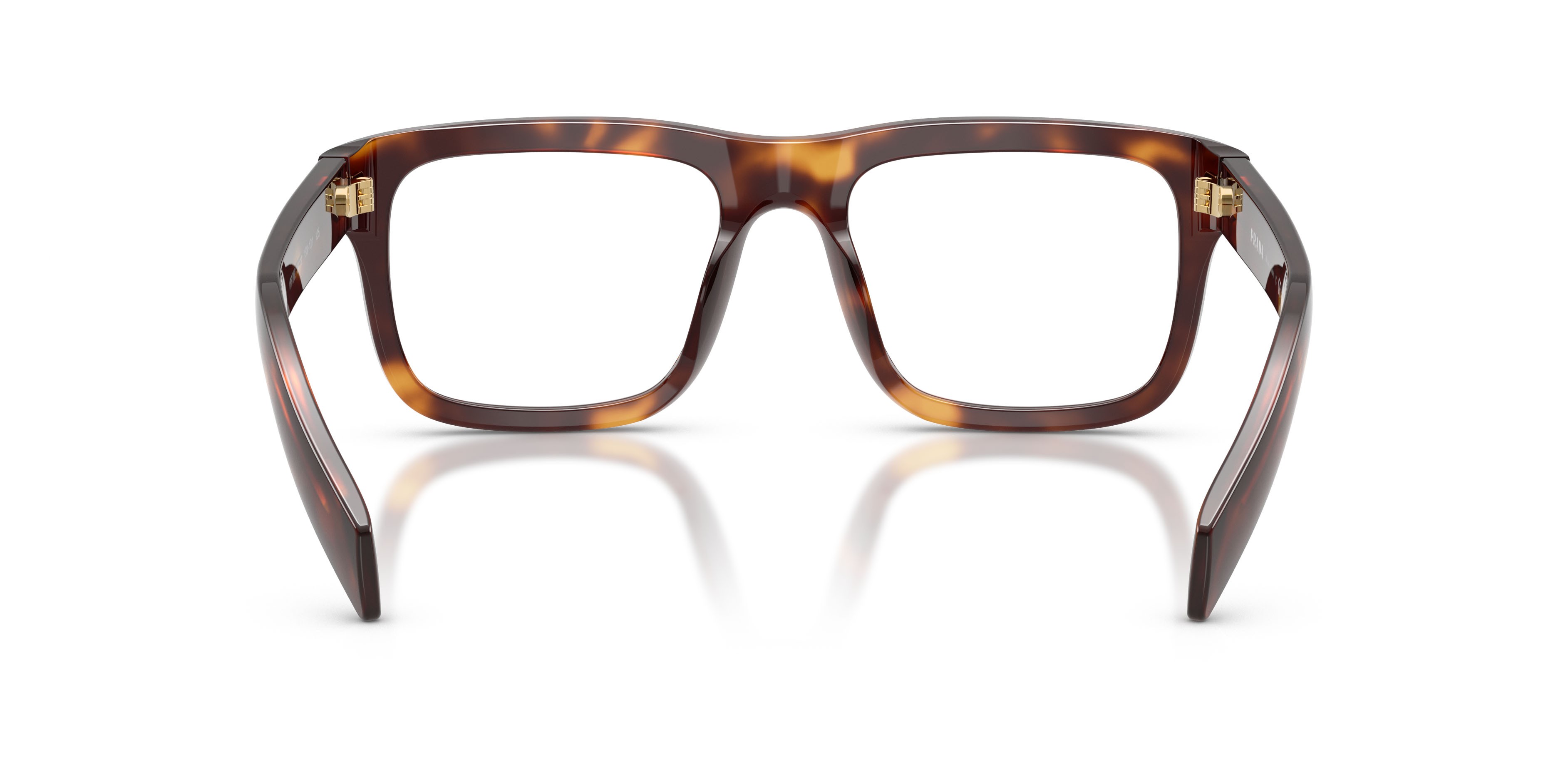 Eyeglasses Prada PR D02V (15W1O1) color havana shape rectangle lenses lente demo