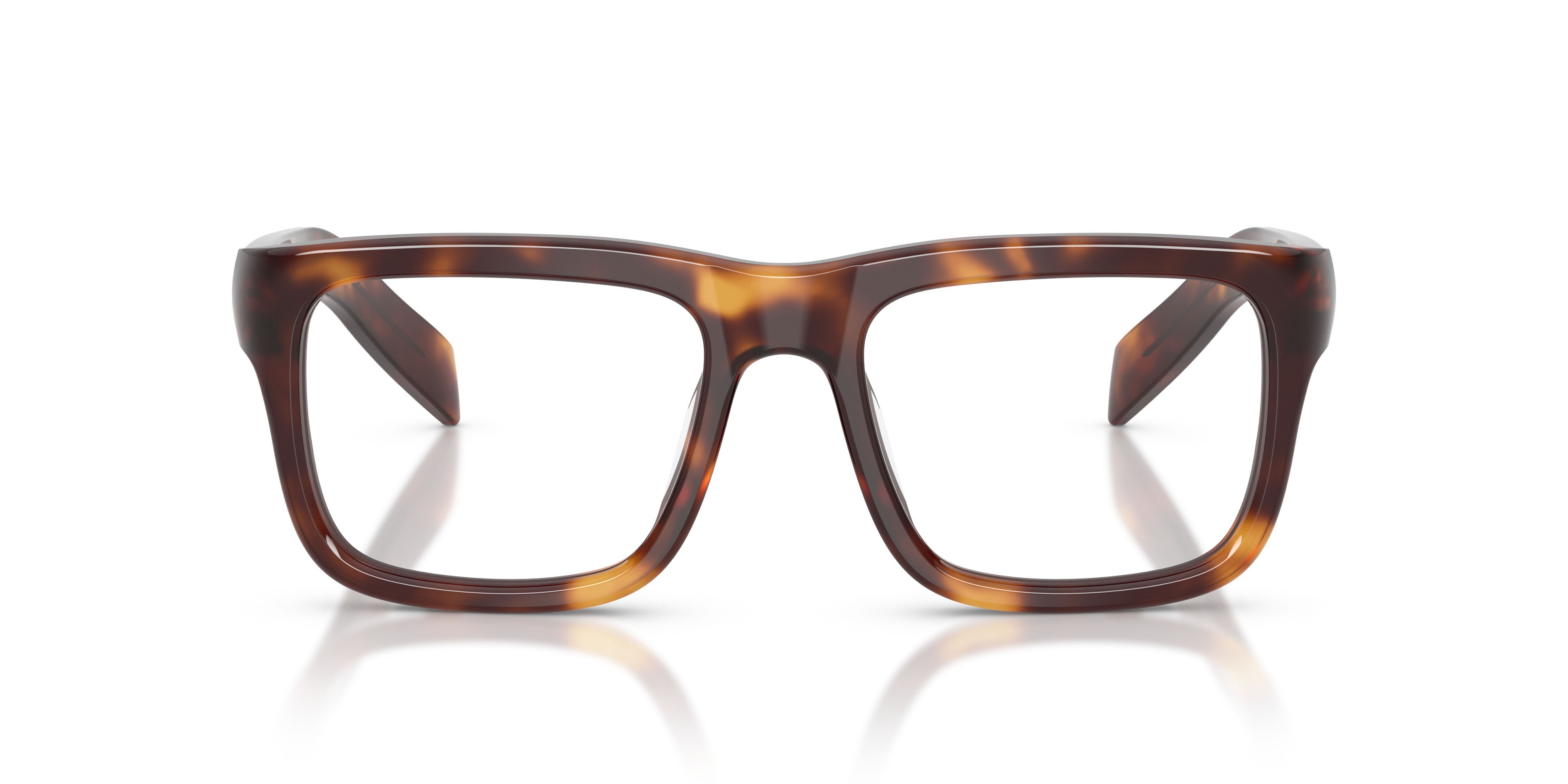 Eyeglasses Prada PR D02V (15W1O1) color havana shape rectangle lenses lente demo