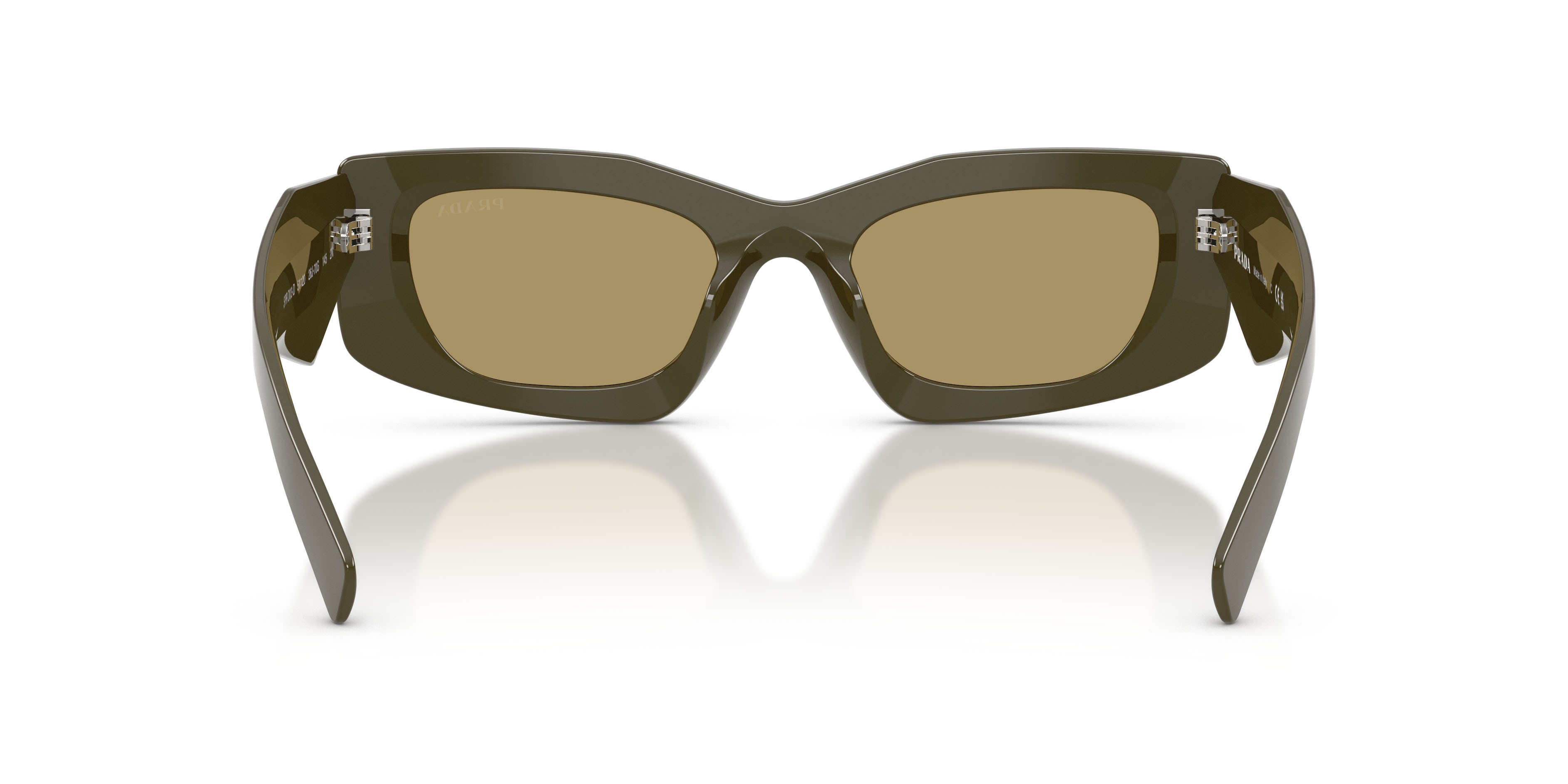 Sunglasses Prada PR D03SD (26J70G) color laurel shape rectangle lenses verde oliva