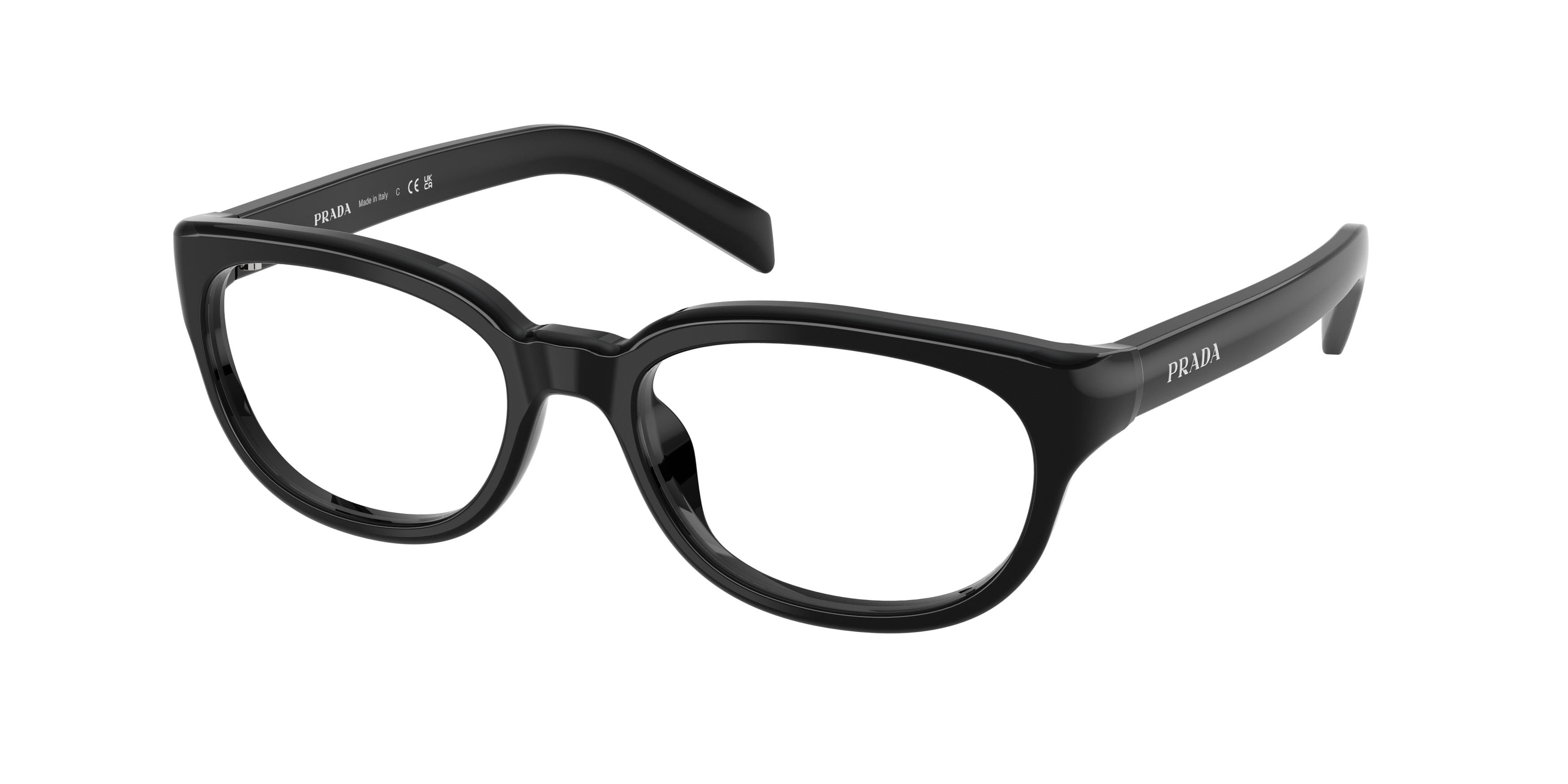 Eyeglasses Prada PR D03VU (16K1O1) color nero shape pantos lenses lente demo