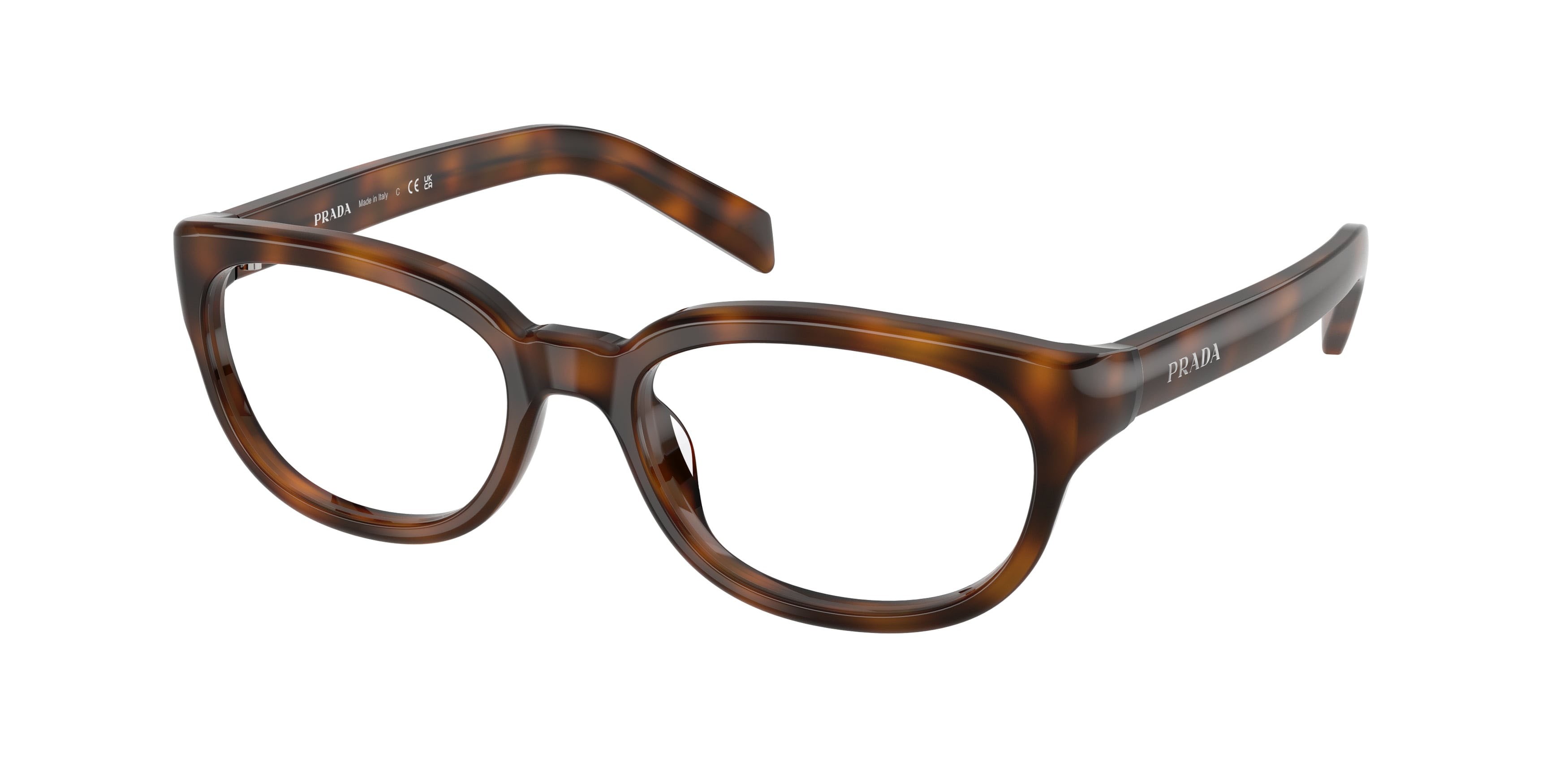 Eyeglasses Prada PR D03VU (20D1O1) color havana juniper shape pantos lenses lente demo