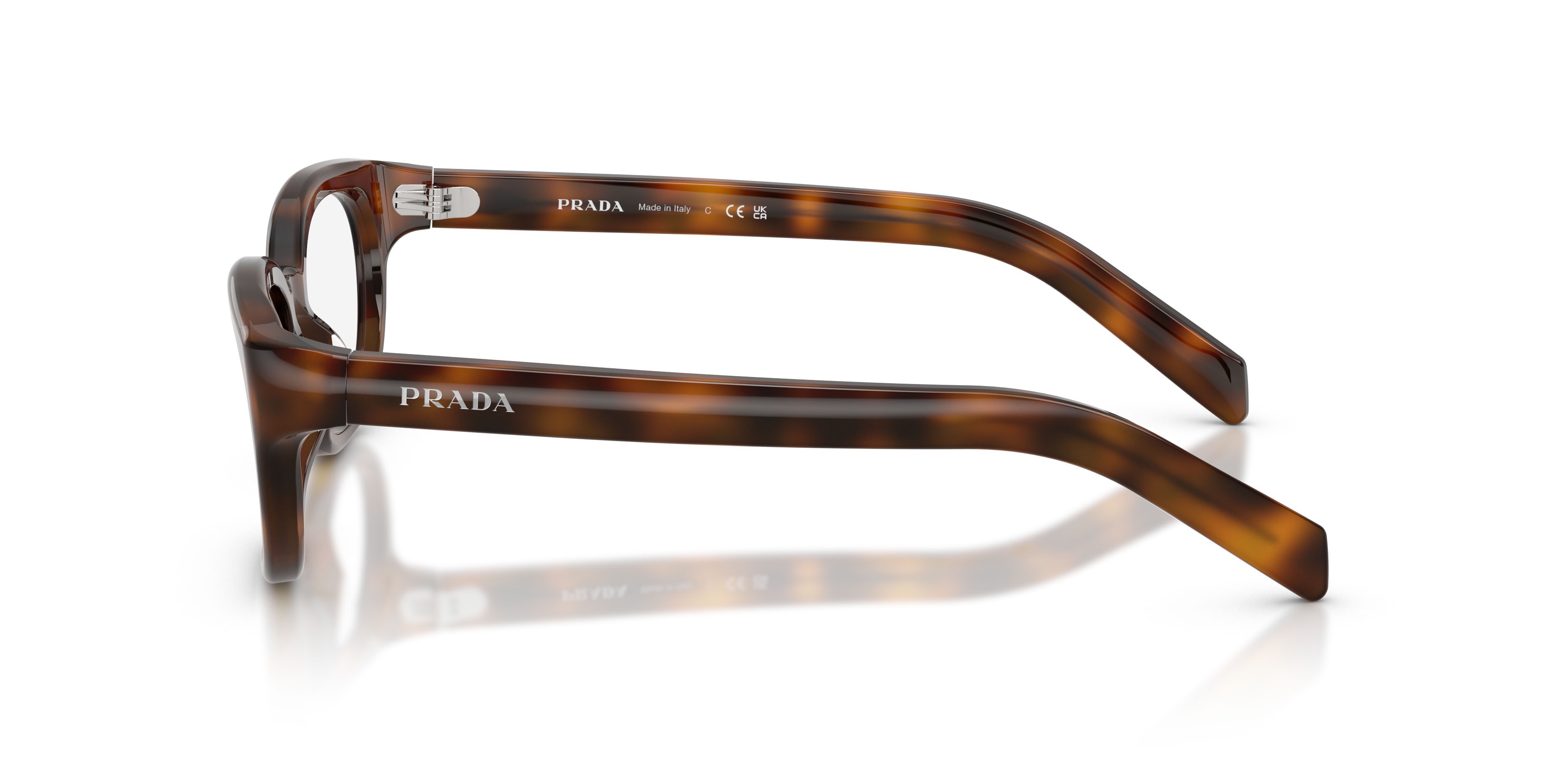 Eyeglasses Prada PR D03VU (20D1O1) color havana juniper shape pantos lenses lente demo