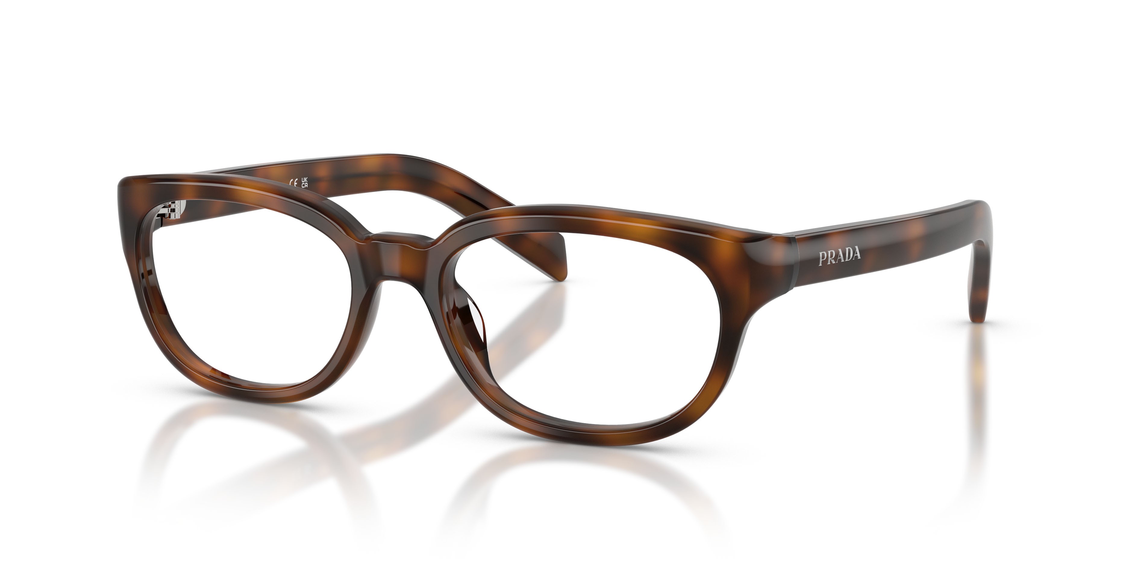 Eyeglasses Prada PR D03VU (20D1O1) color havana juniper shape pantos lenses lente demo