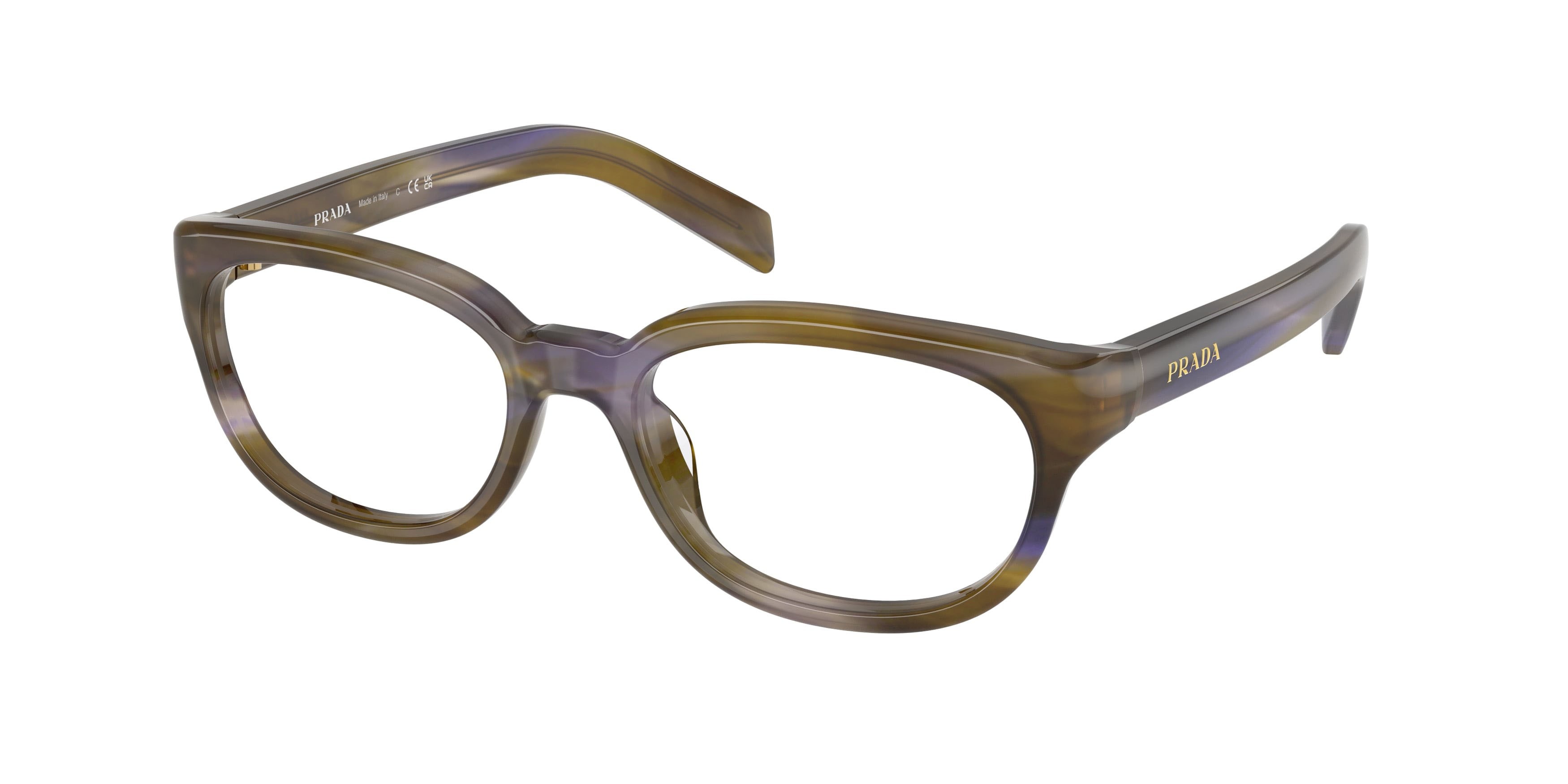 Eyeglasses Prada PR D03VU (23G1O1) color havana laguna shape pantos lenses lente demo