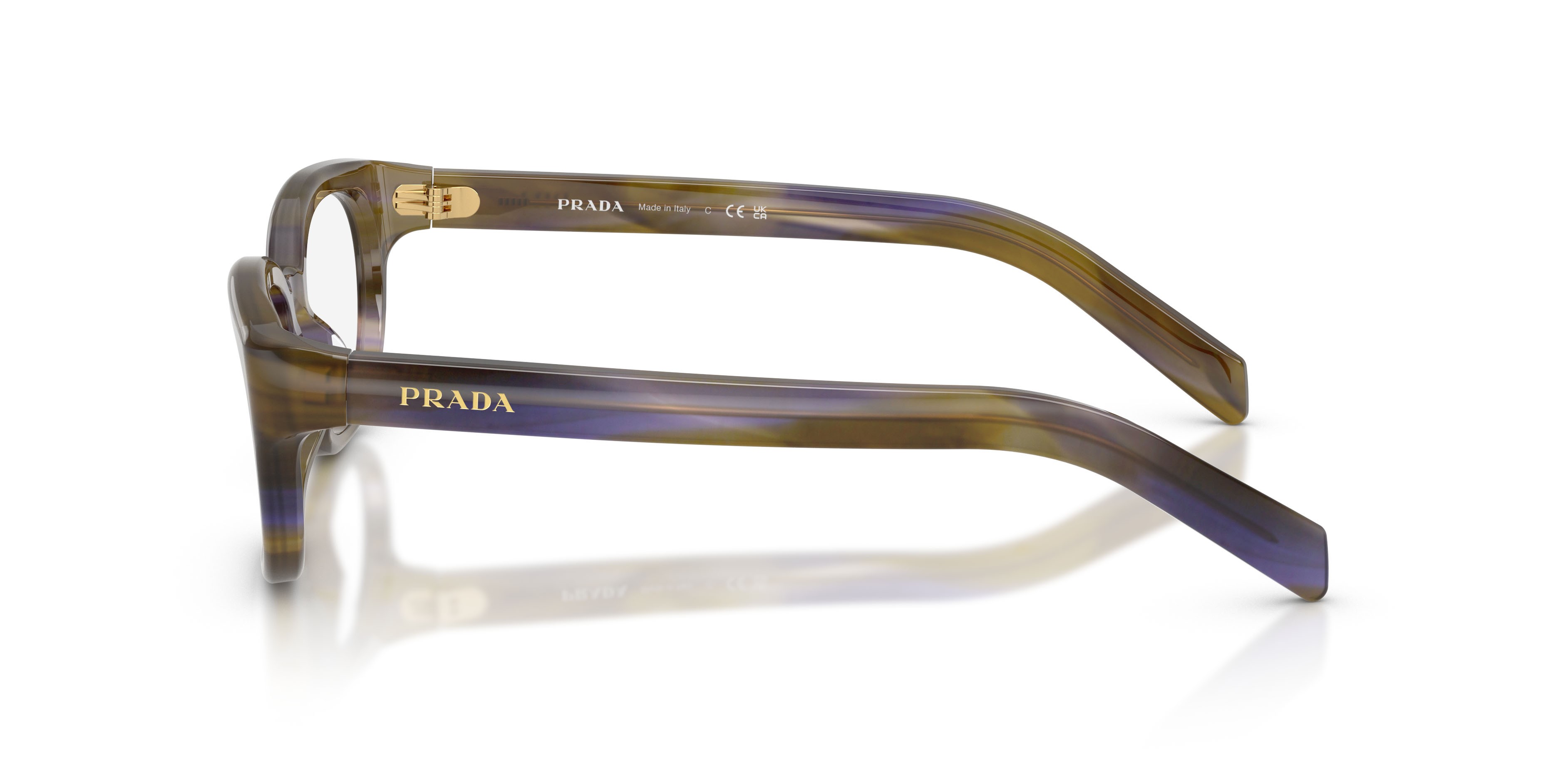 Eyeglasses Prada PR D03VU (23G1O1) color havana laguna shape pantos lenses lente demo