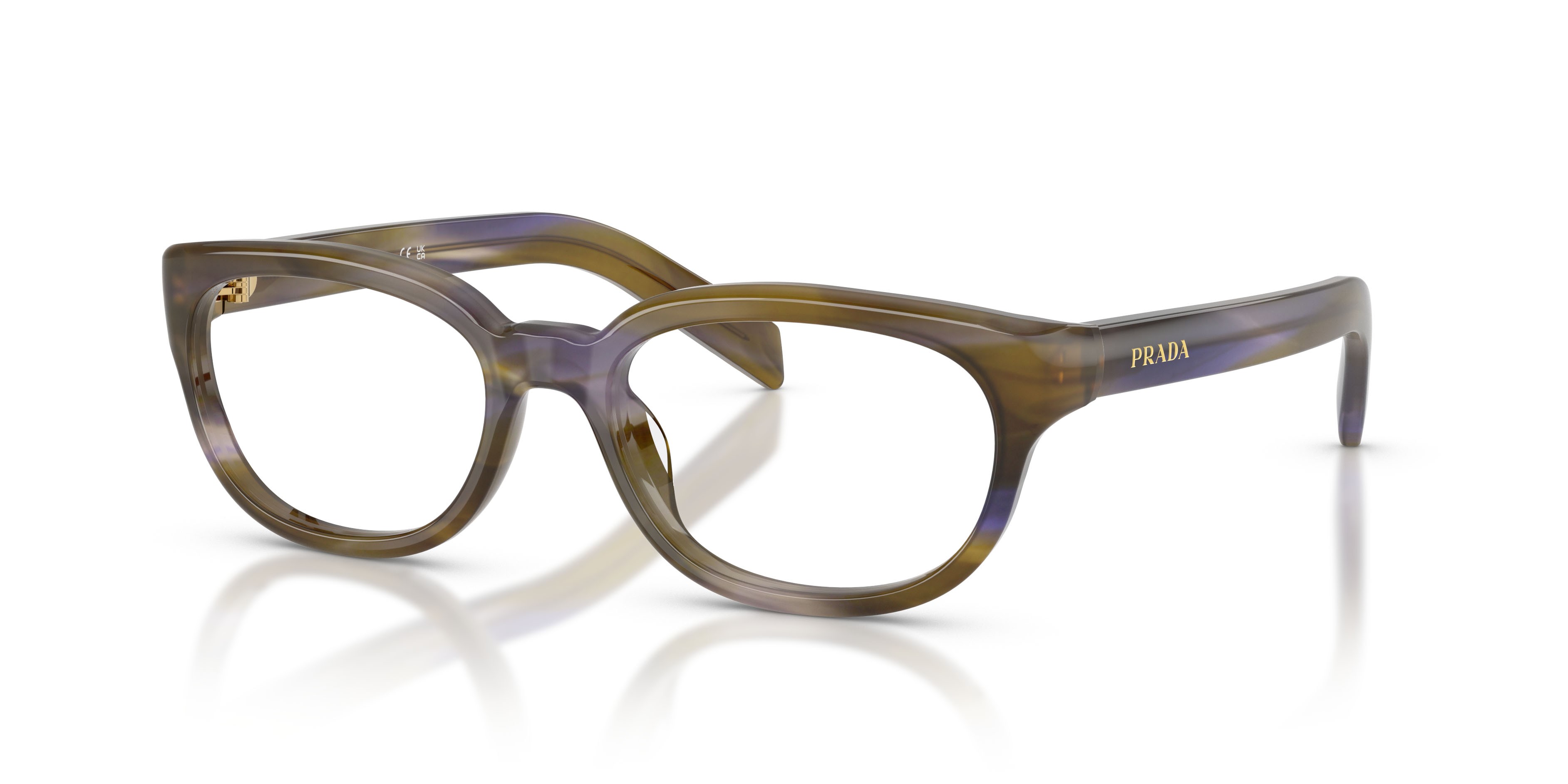 Eyeglasses Prada PR D03VU (23G1O1) color havana laguna shape pantos lenses lente demo
