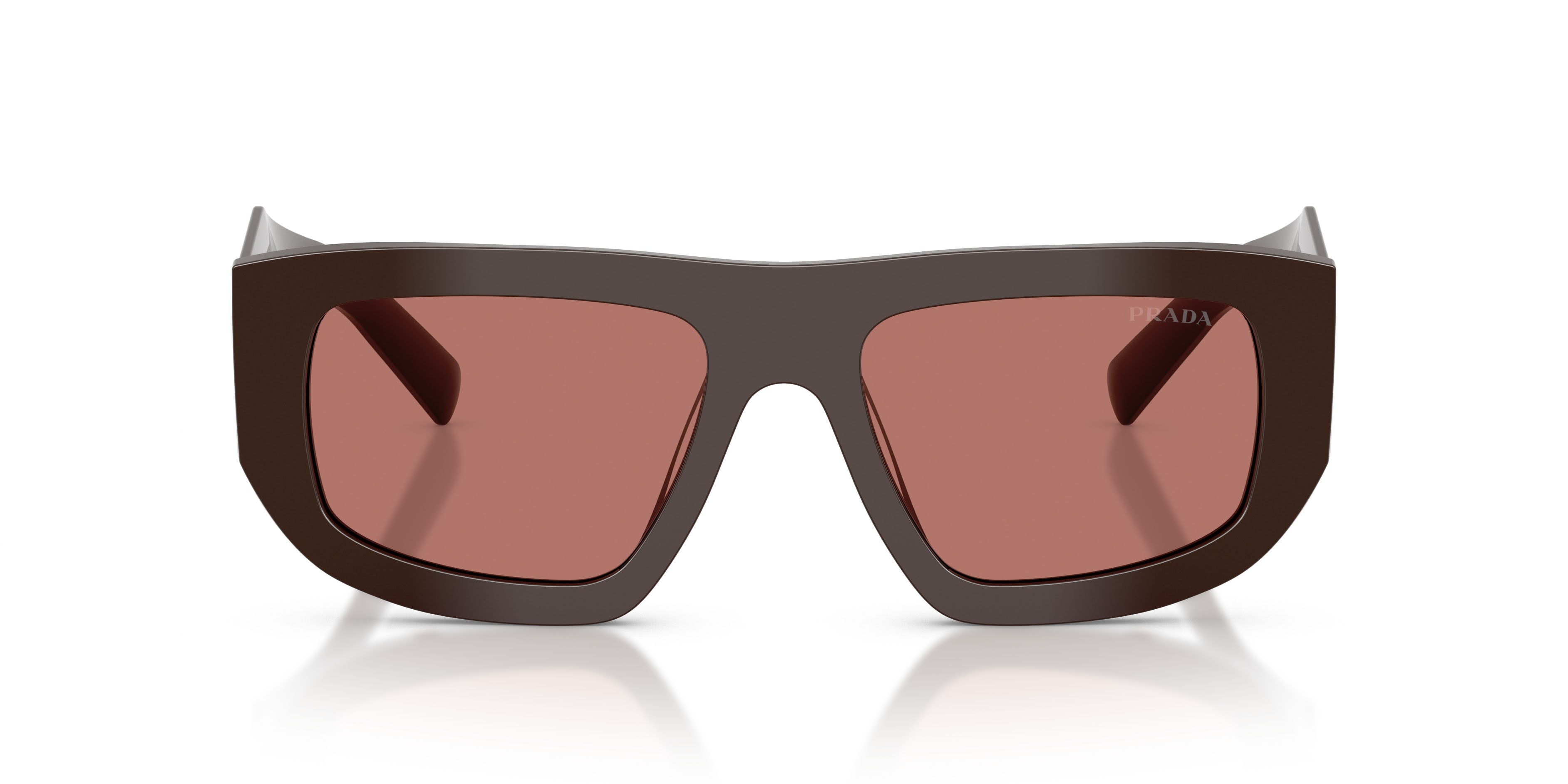 Sunglasses Prada PR D04SU (27I80W) color cigar shape irregular lenses bordeaux