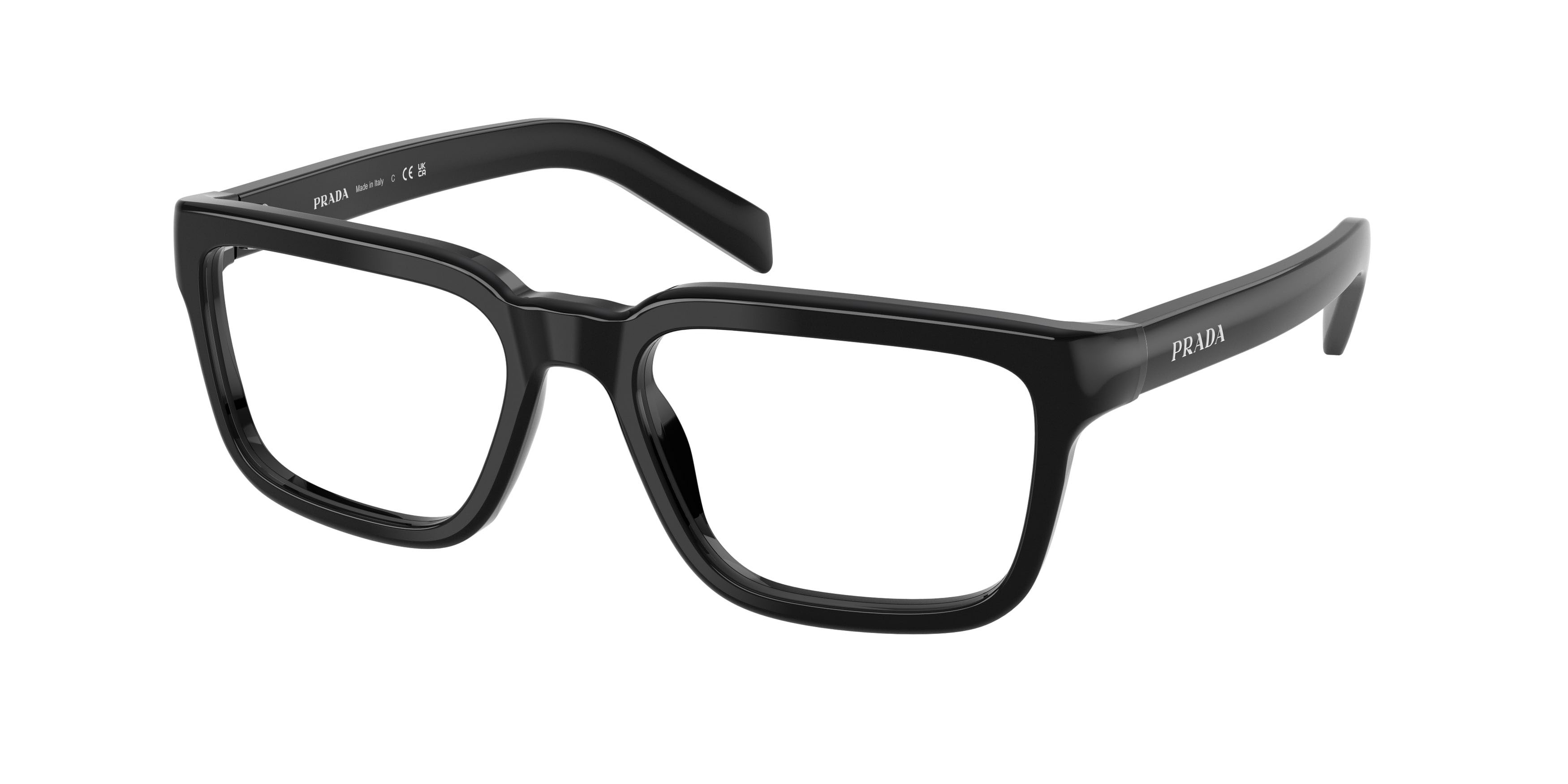 Eyeglasses Prada PR D04V (16K1O1) color nero shape square lenses lente demo