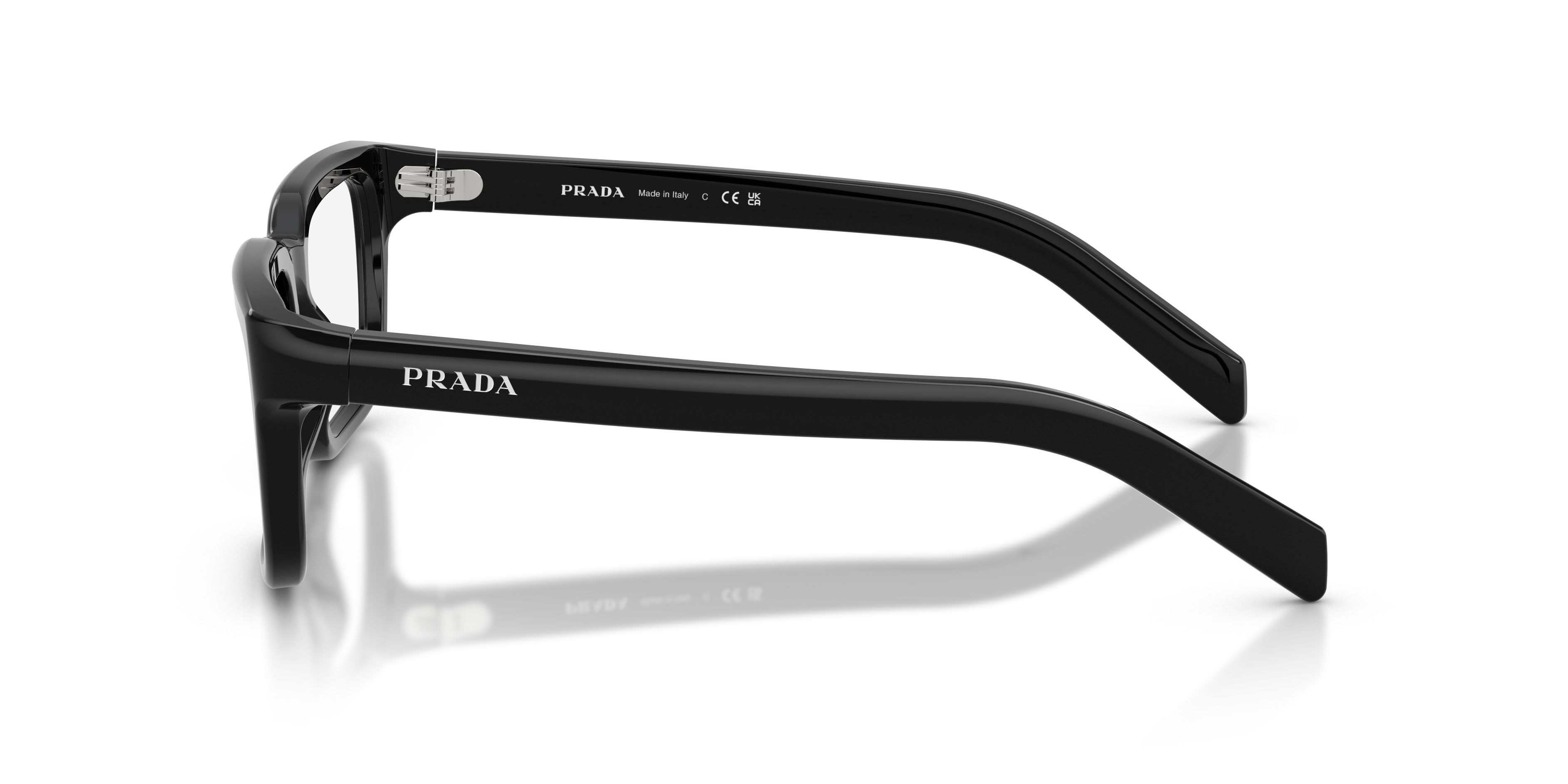 Eyeglasses Prada PR D04V (16K1O1) color nero shape square lenses lente demo