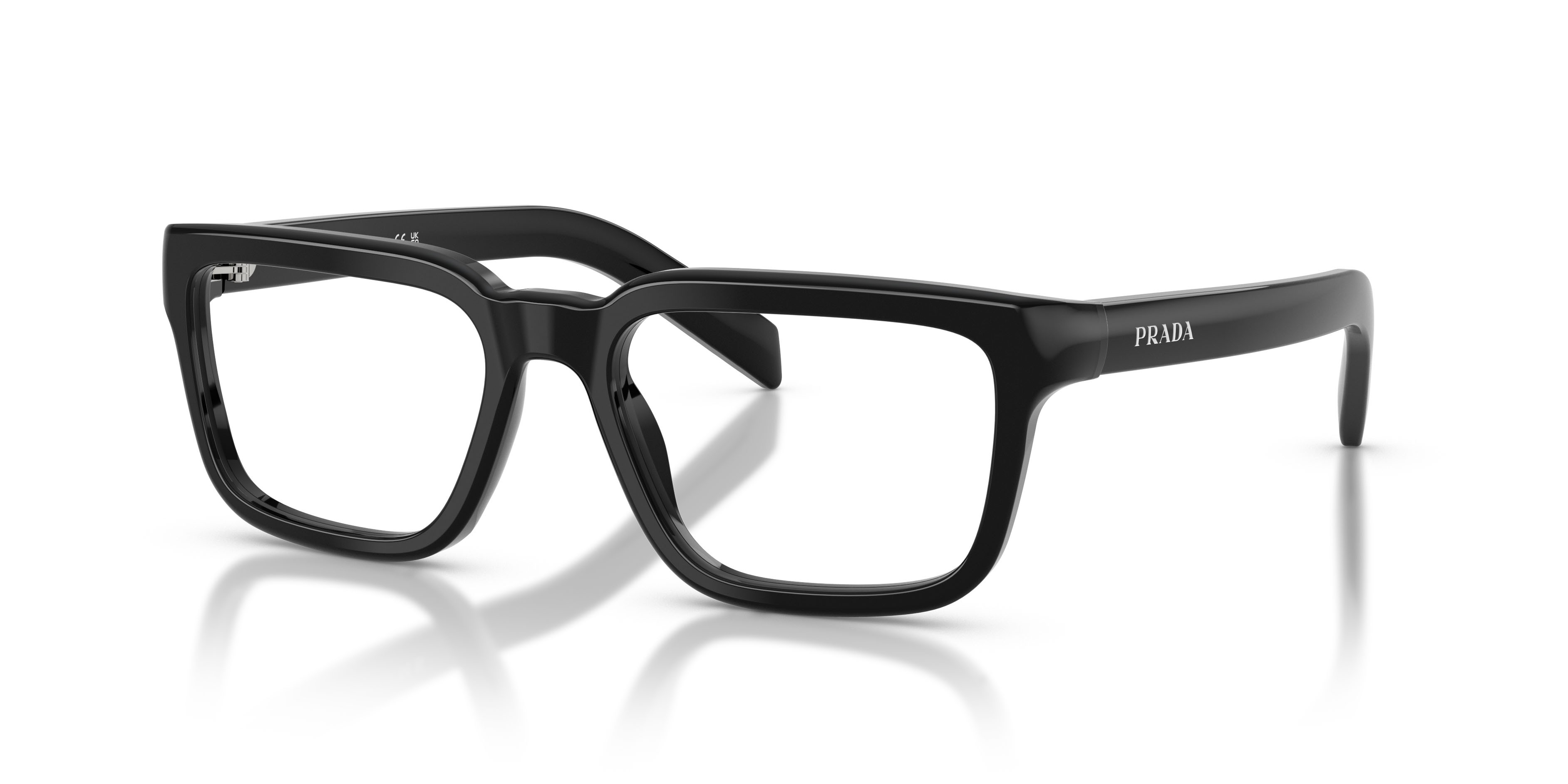 Eyeglasses Prada PR D04V (16K1O1) color nero shape square lenses lente demo