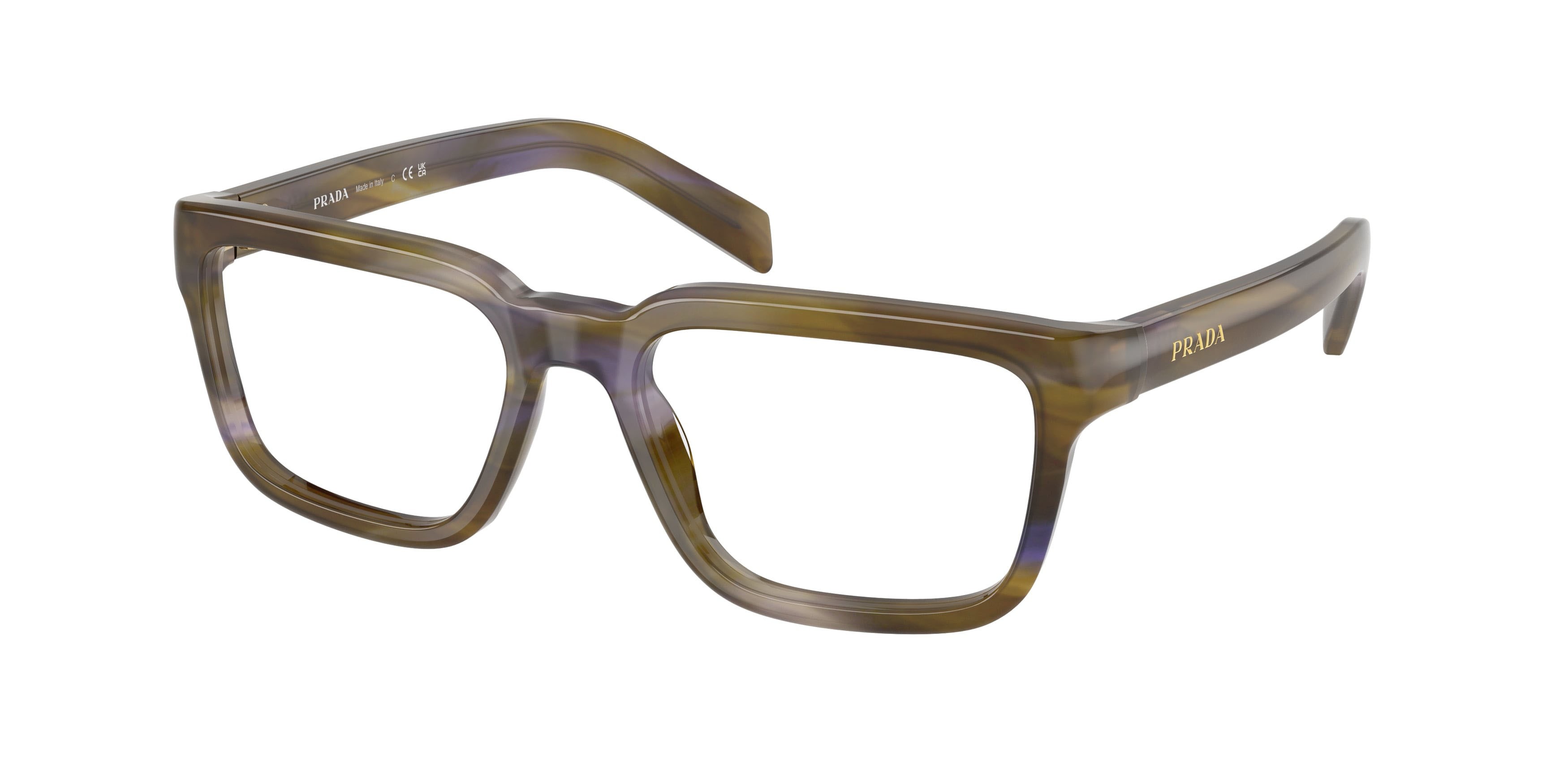 Eyeglasses Prada PR D04V (23G1O1) color havana laguna shape square lenses lente demo