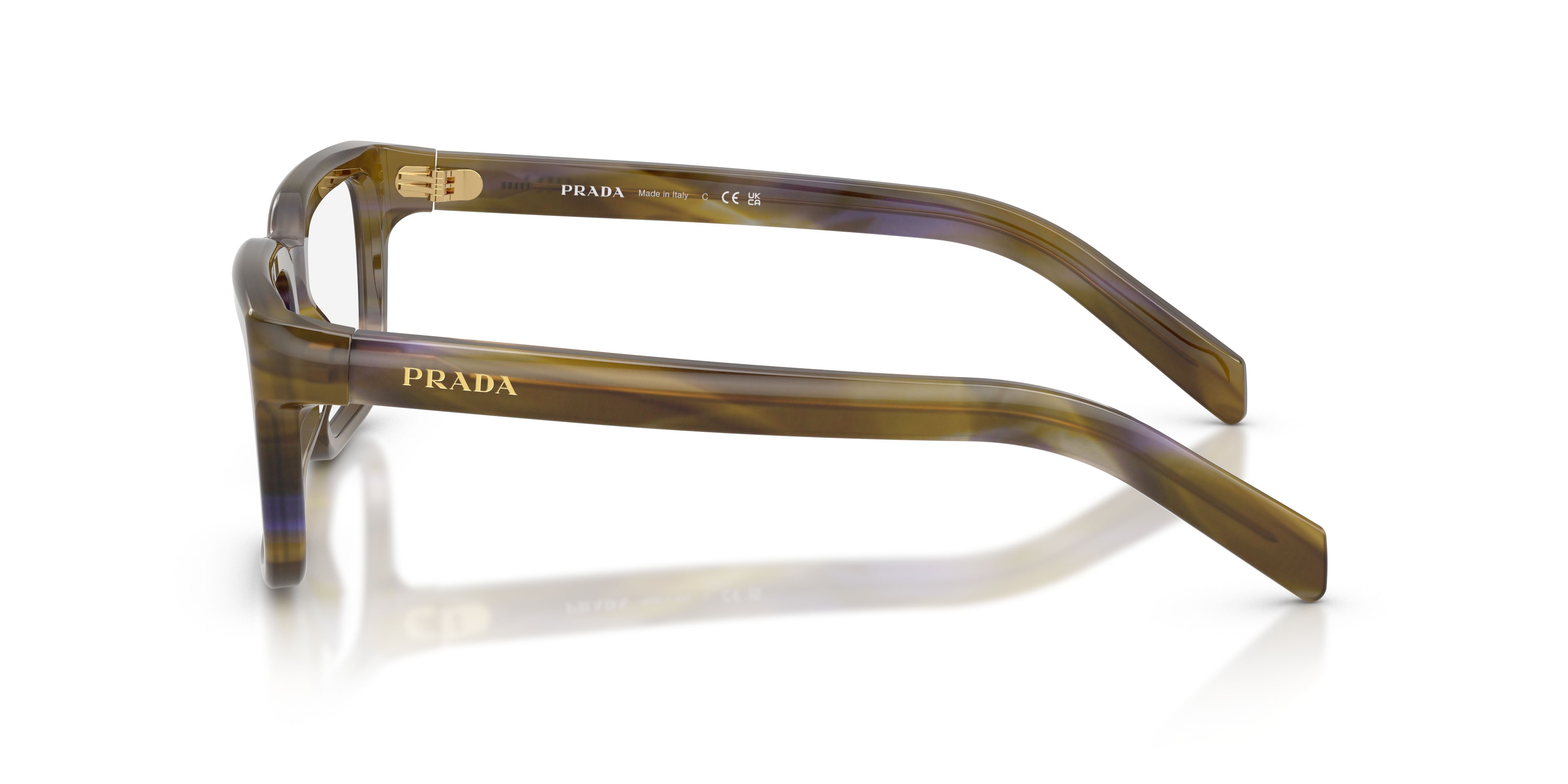 Eyeglasses Prada PR D04V (23G1O1) color havana laguna shape square lenses lente demo
