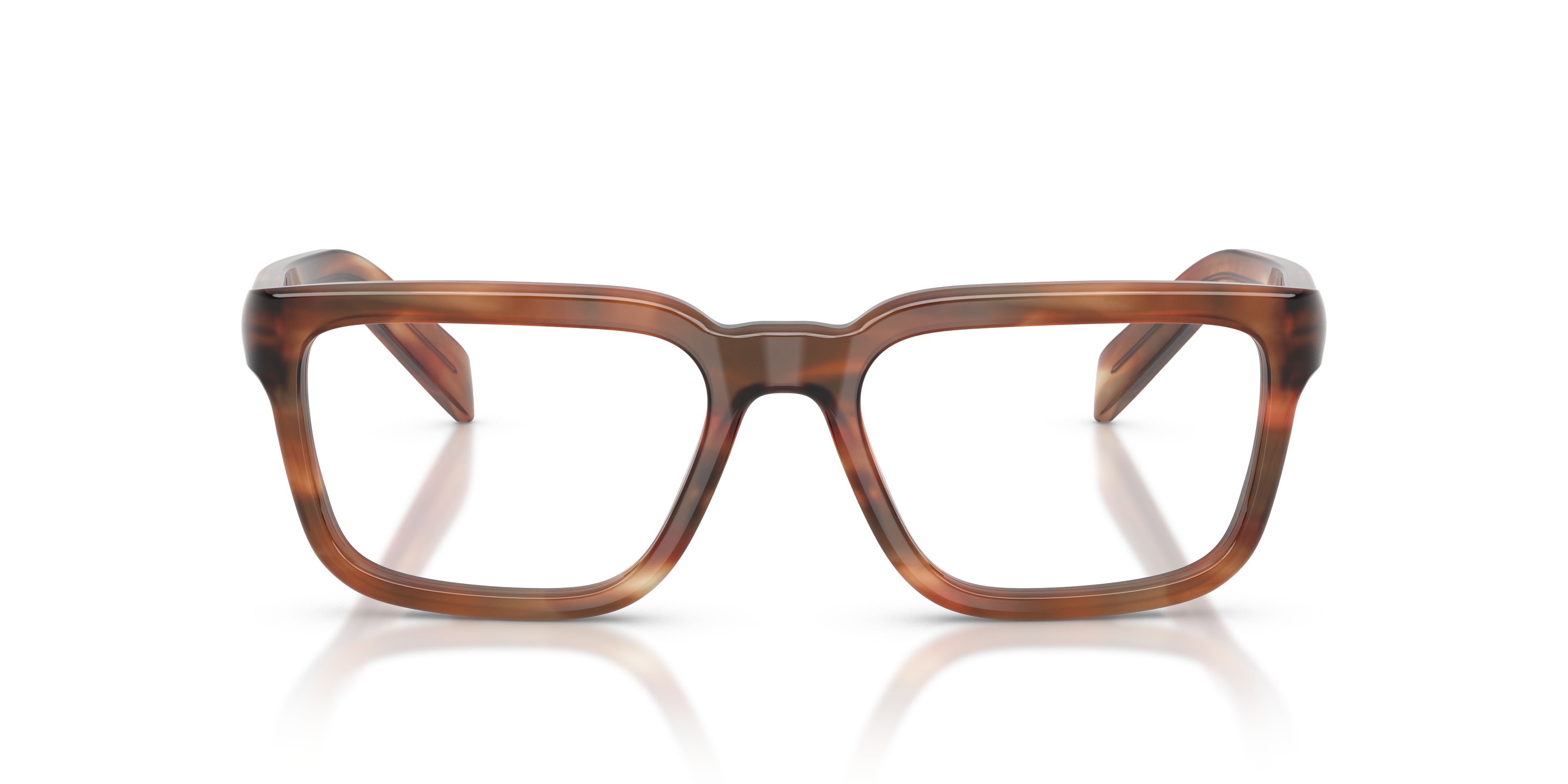 Eyeglasses Prada PR D04V (24G1O1) color havana quercia shape square lenses lente demo
