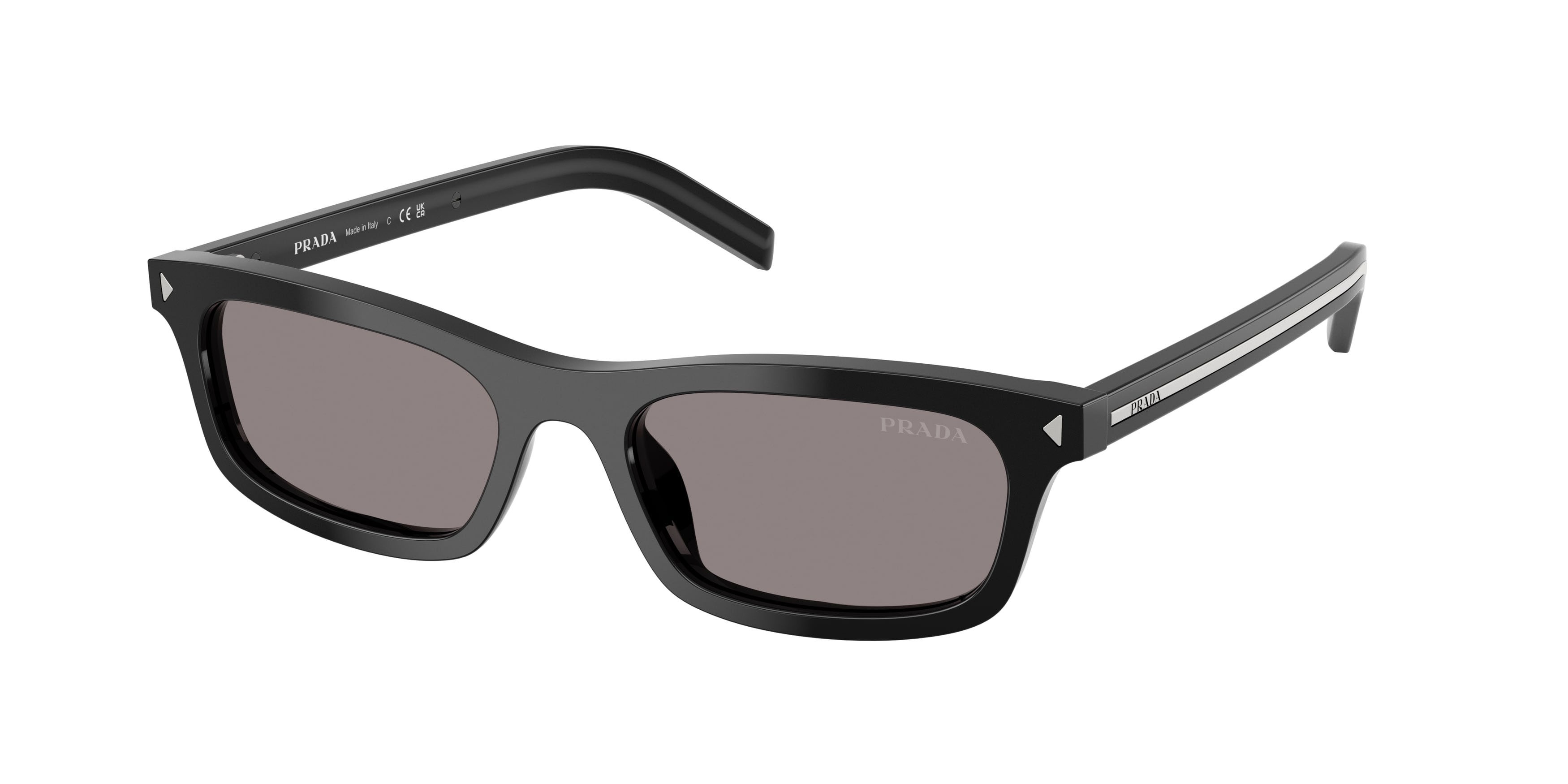 Occhiali da sole Prada PR D05S (16K03D) colore nero forma quadrato lenti grigio