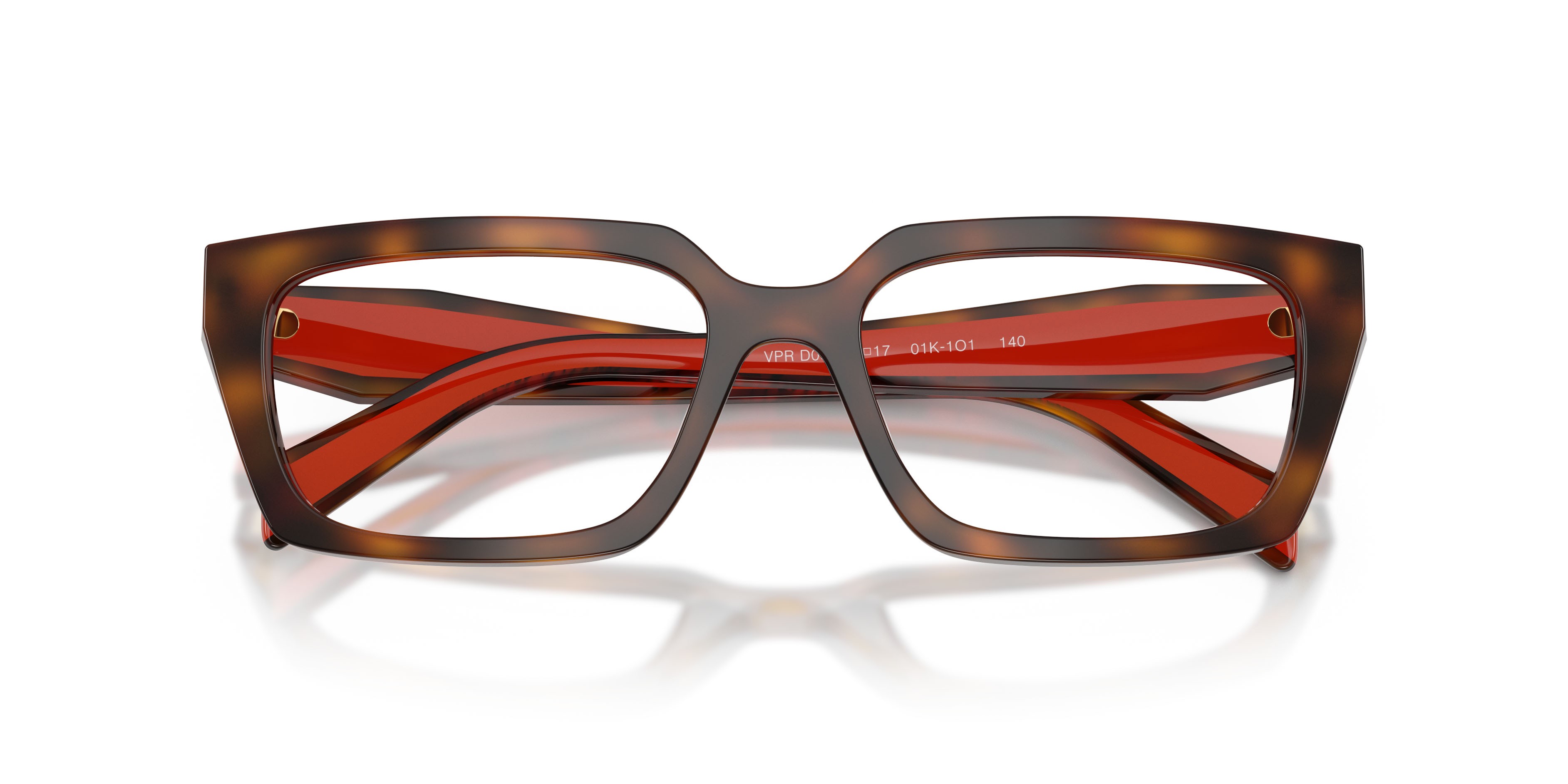 Eyeglasses Prada PR D05V (01K1O1) color havana juniper shape rectangle lenses lente demo