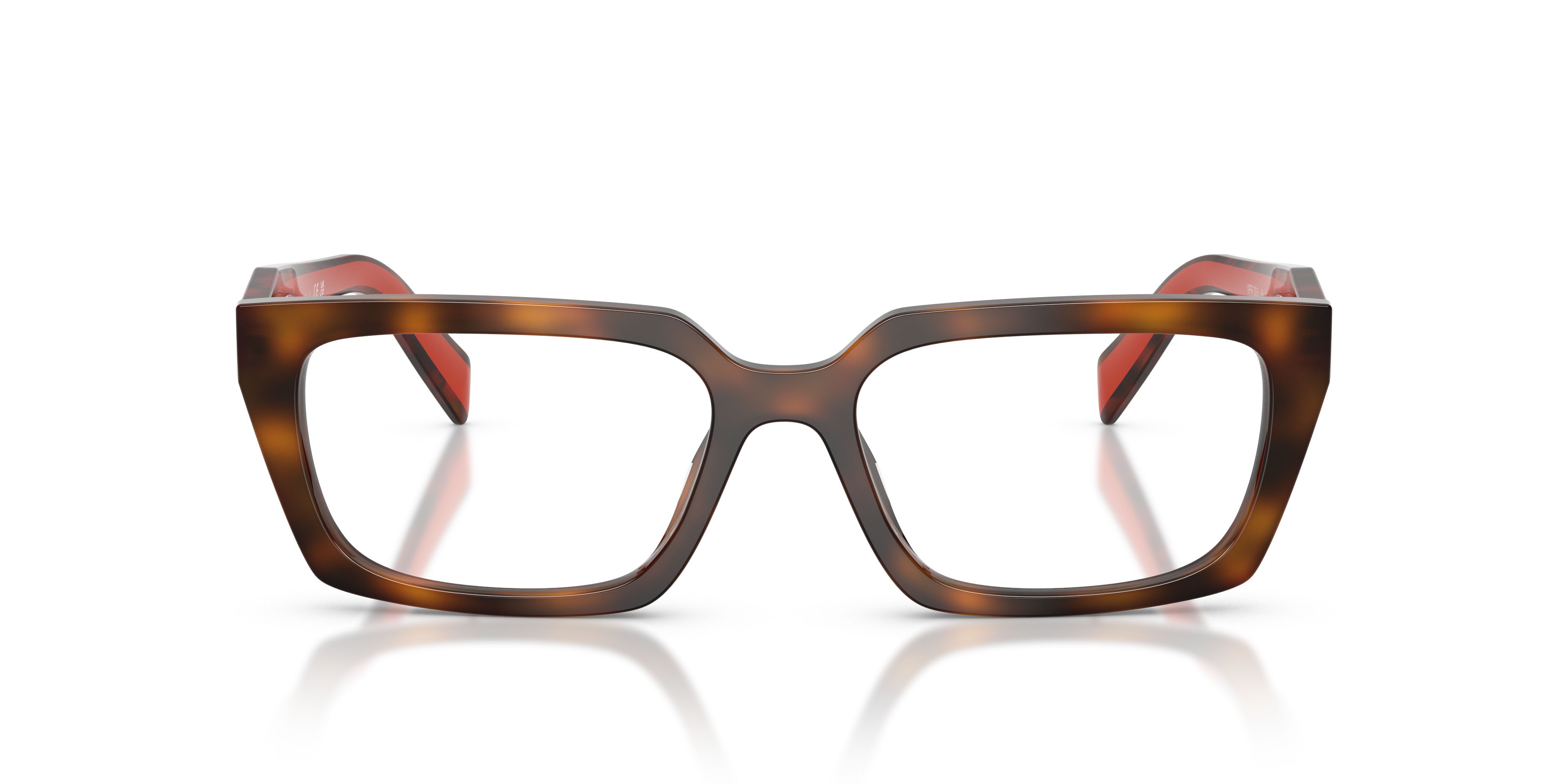 Eyeglasses Prada PR D05V (01K1O1) color havana juniper shape rectangle lenses lente demo