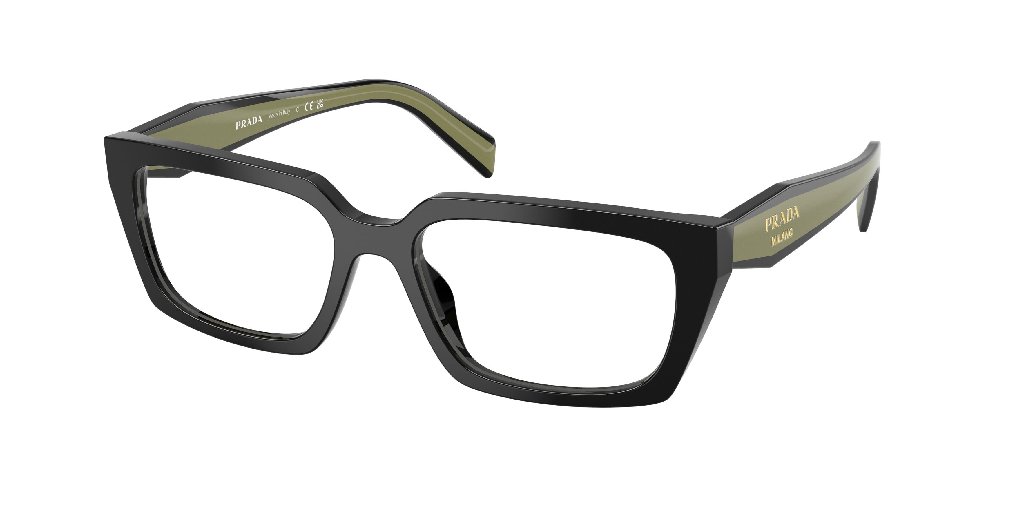 Eyeglasses Prada PR D05V (03K1O1) color nero shape rectangle lenses lente demo