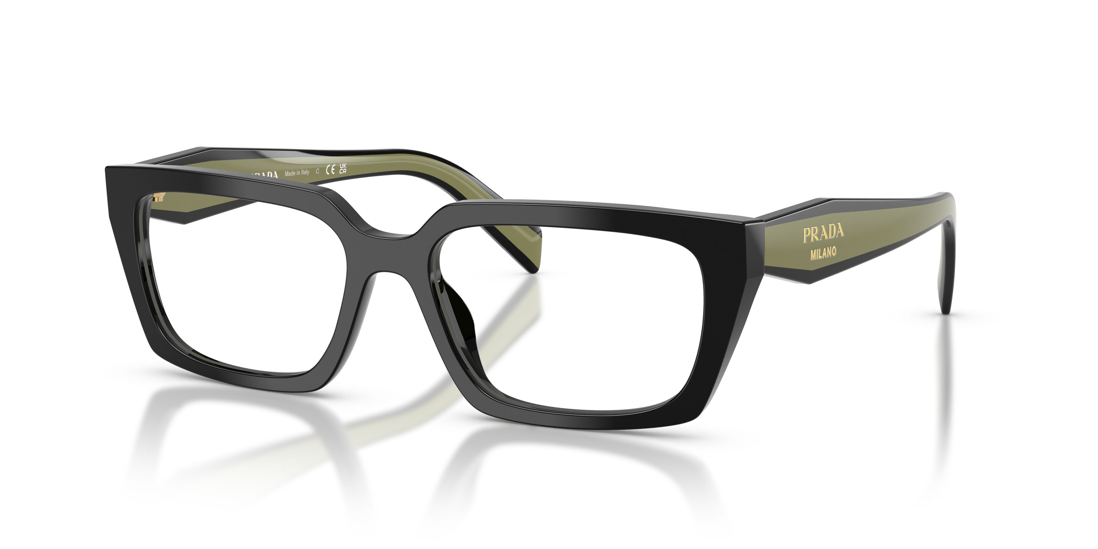 Eyeglasses Prada PR D05V (03K1O1) color nero shape rectangle lenses lente demo