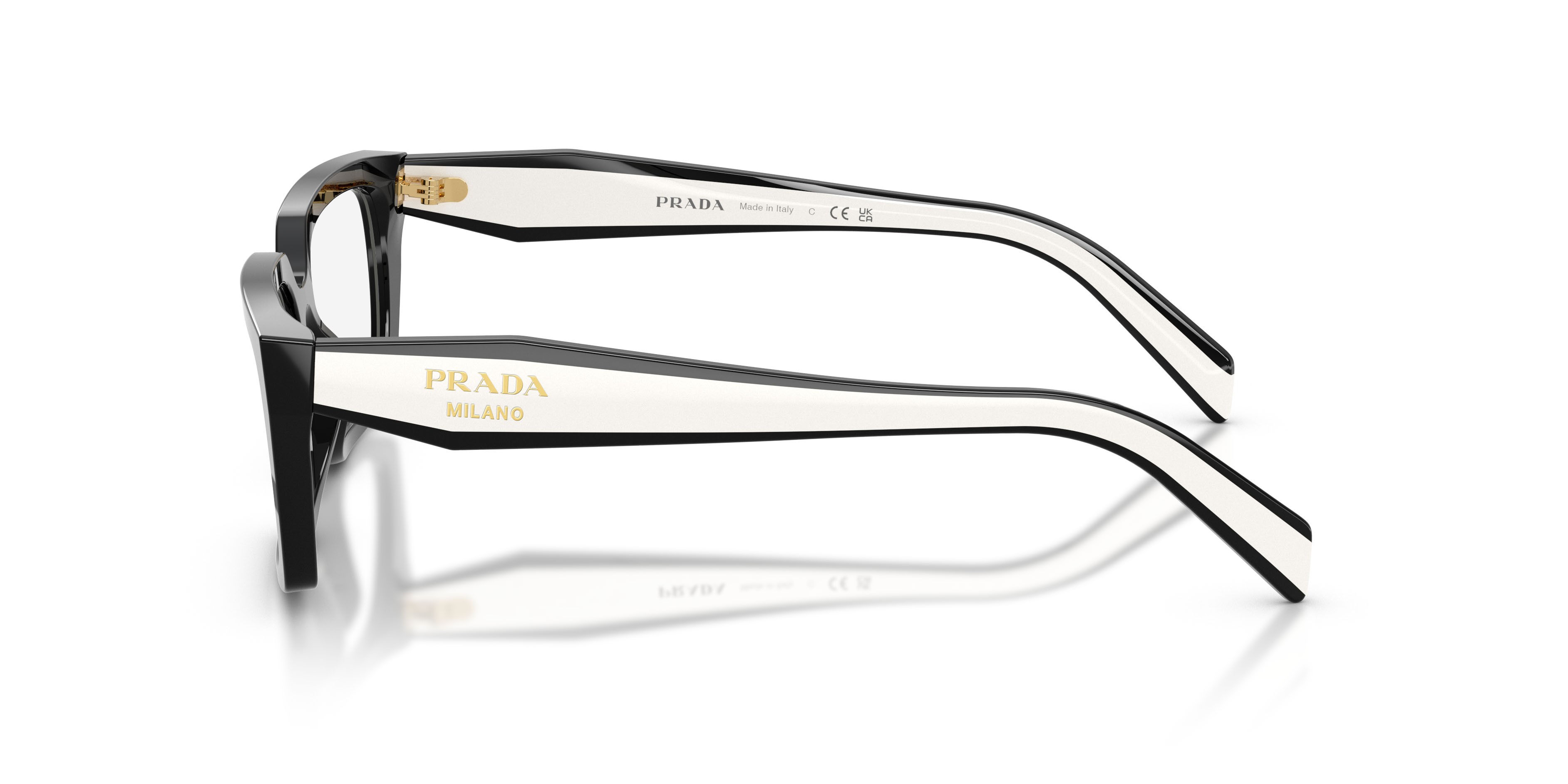 Eyeglasses Prada PR D05V (20G1O1) color nero shape rectangle lenses lente demo